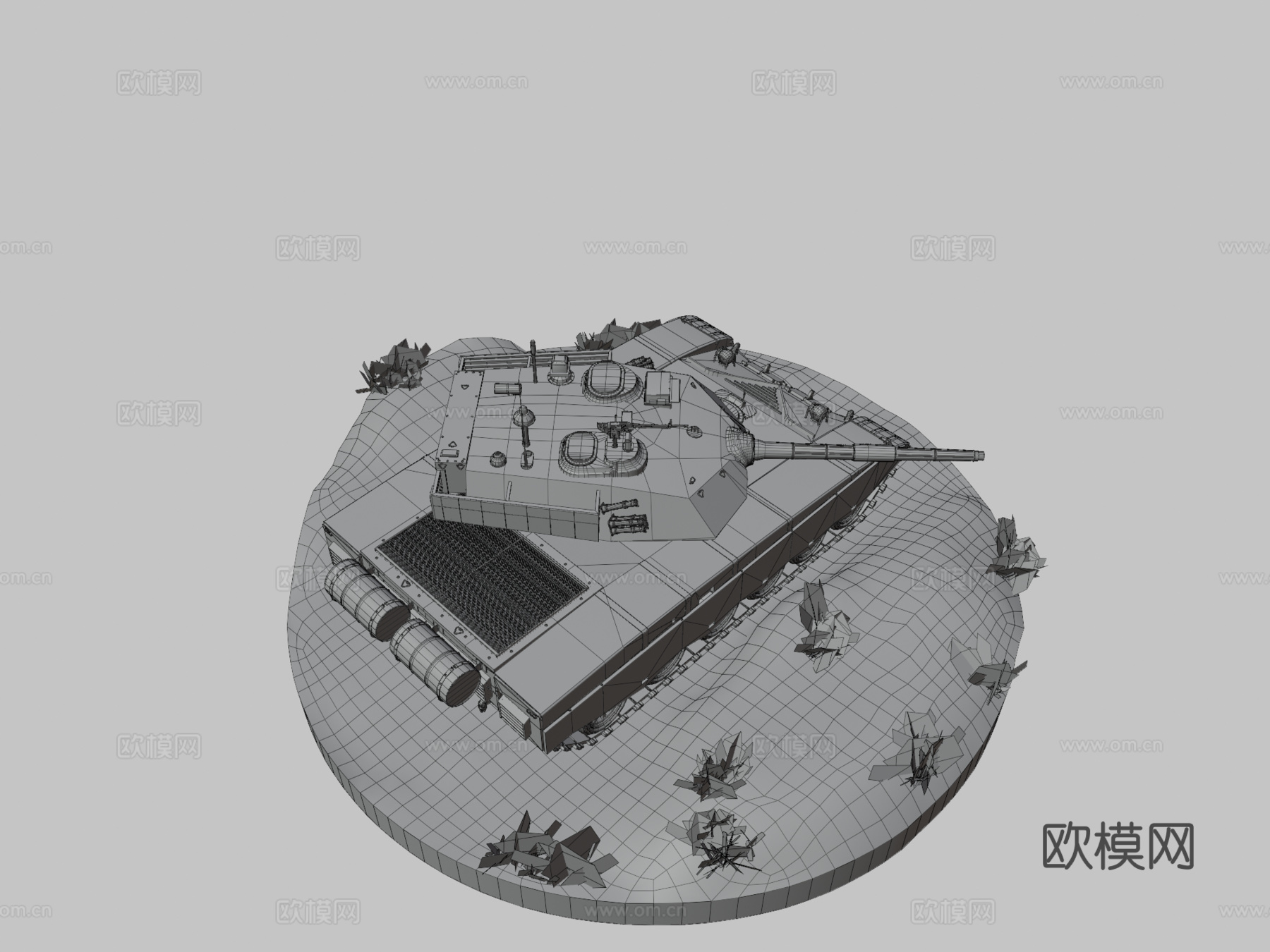 T98主战坦克su模型