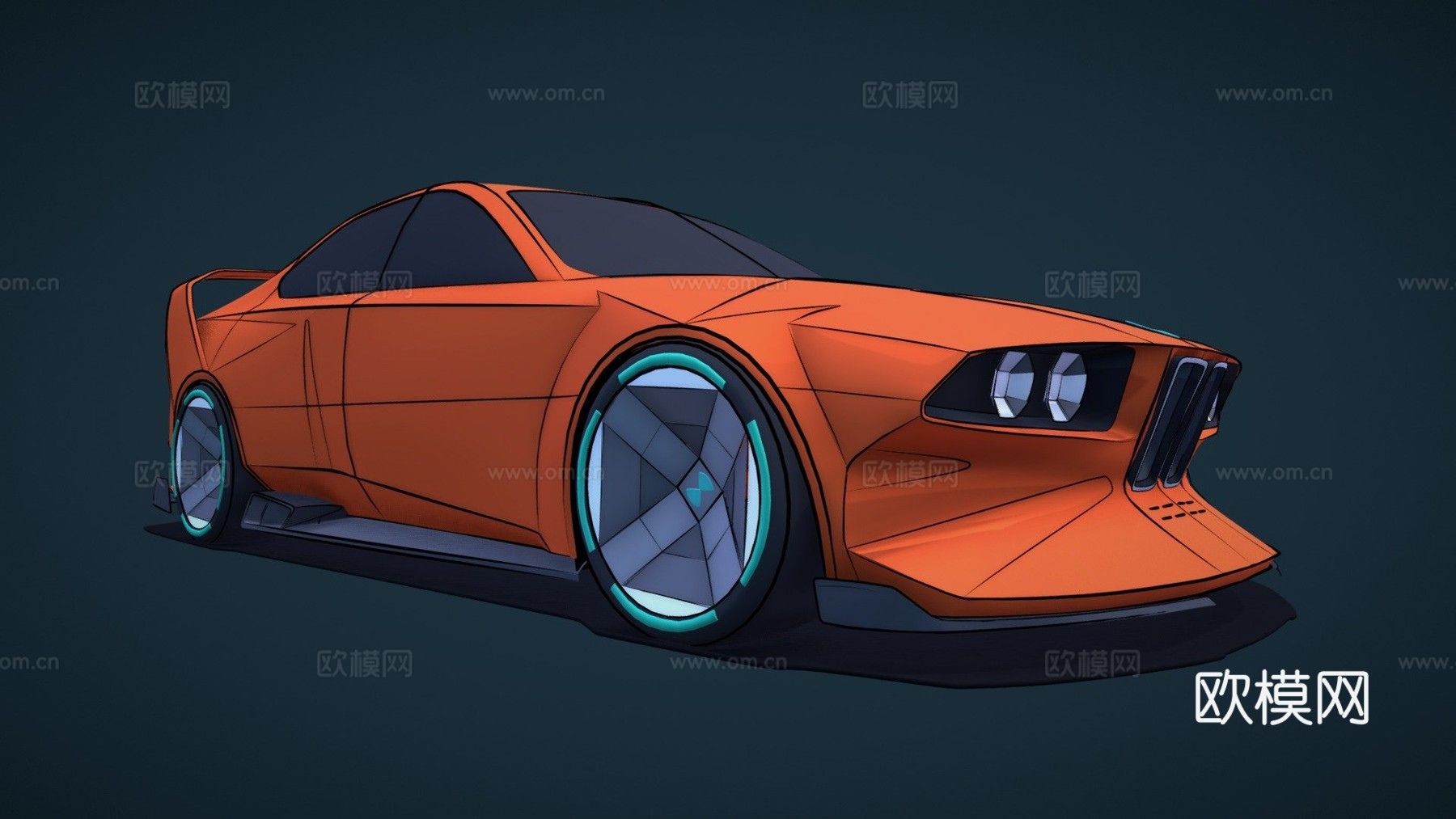 宝马赛车表面su模型