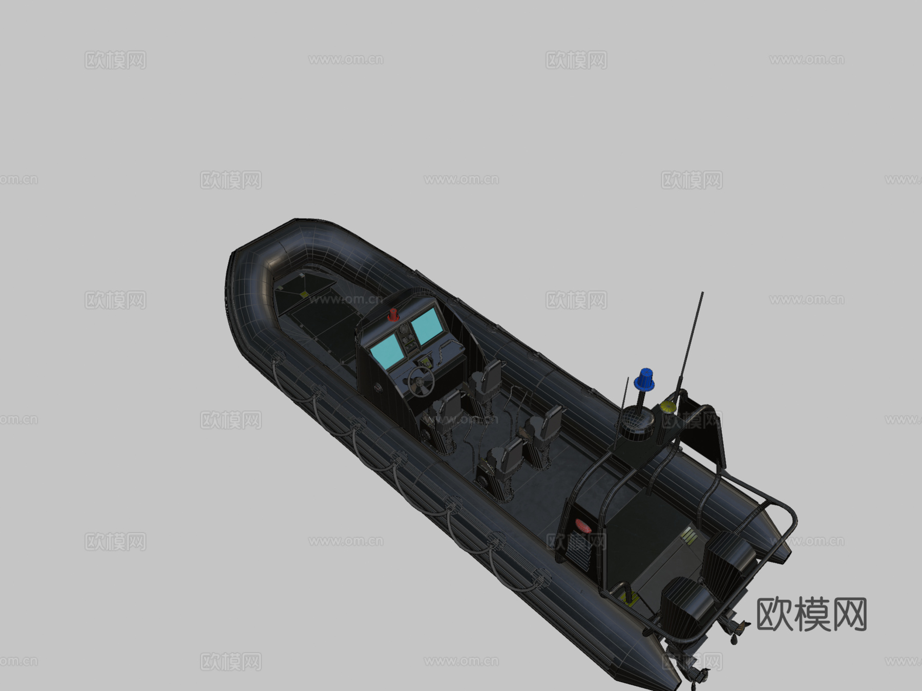 黄道带警用艇su模型