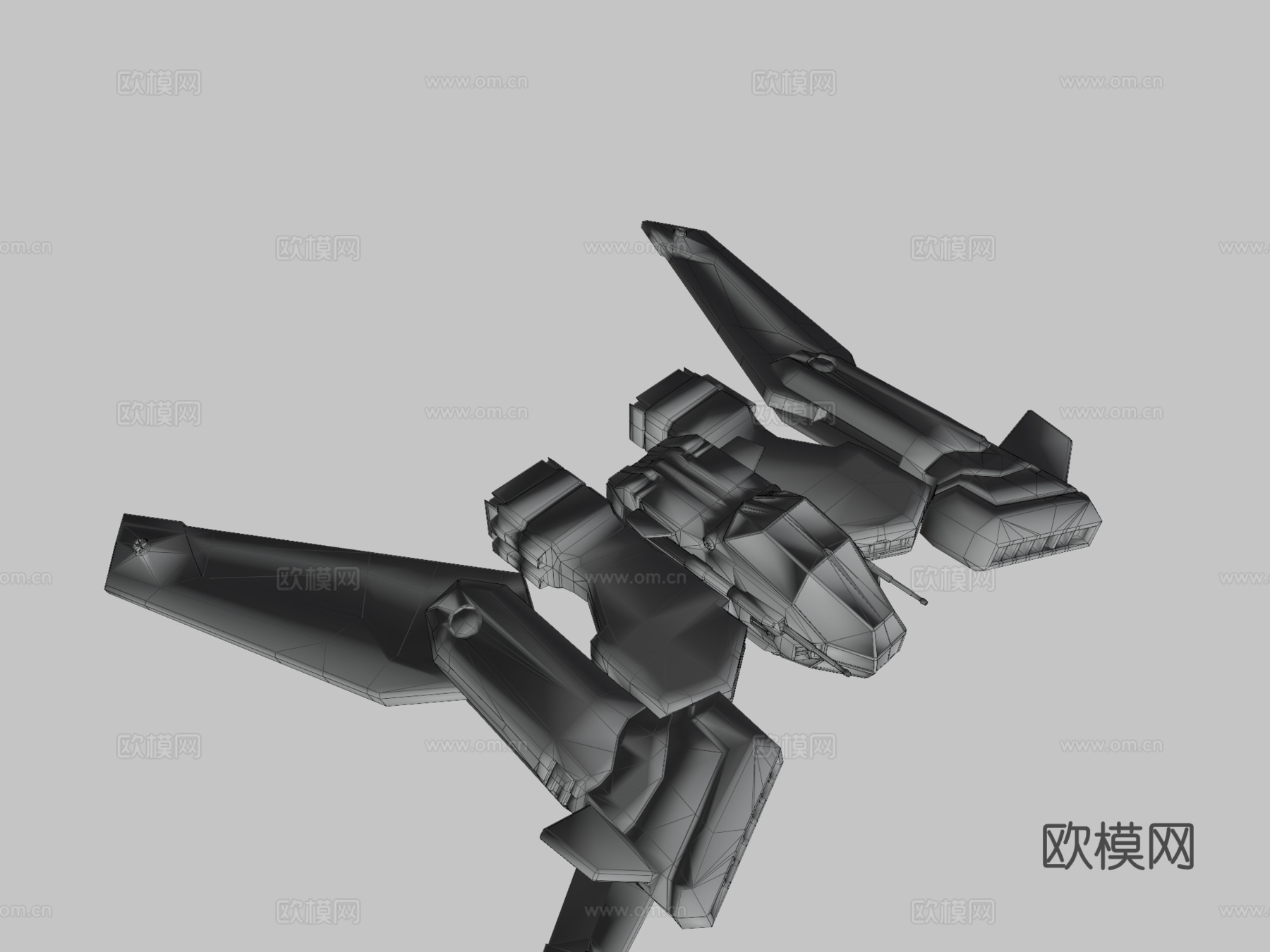 福尔肯德莱西太攀蛇Mk II动画机翼su模型