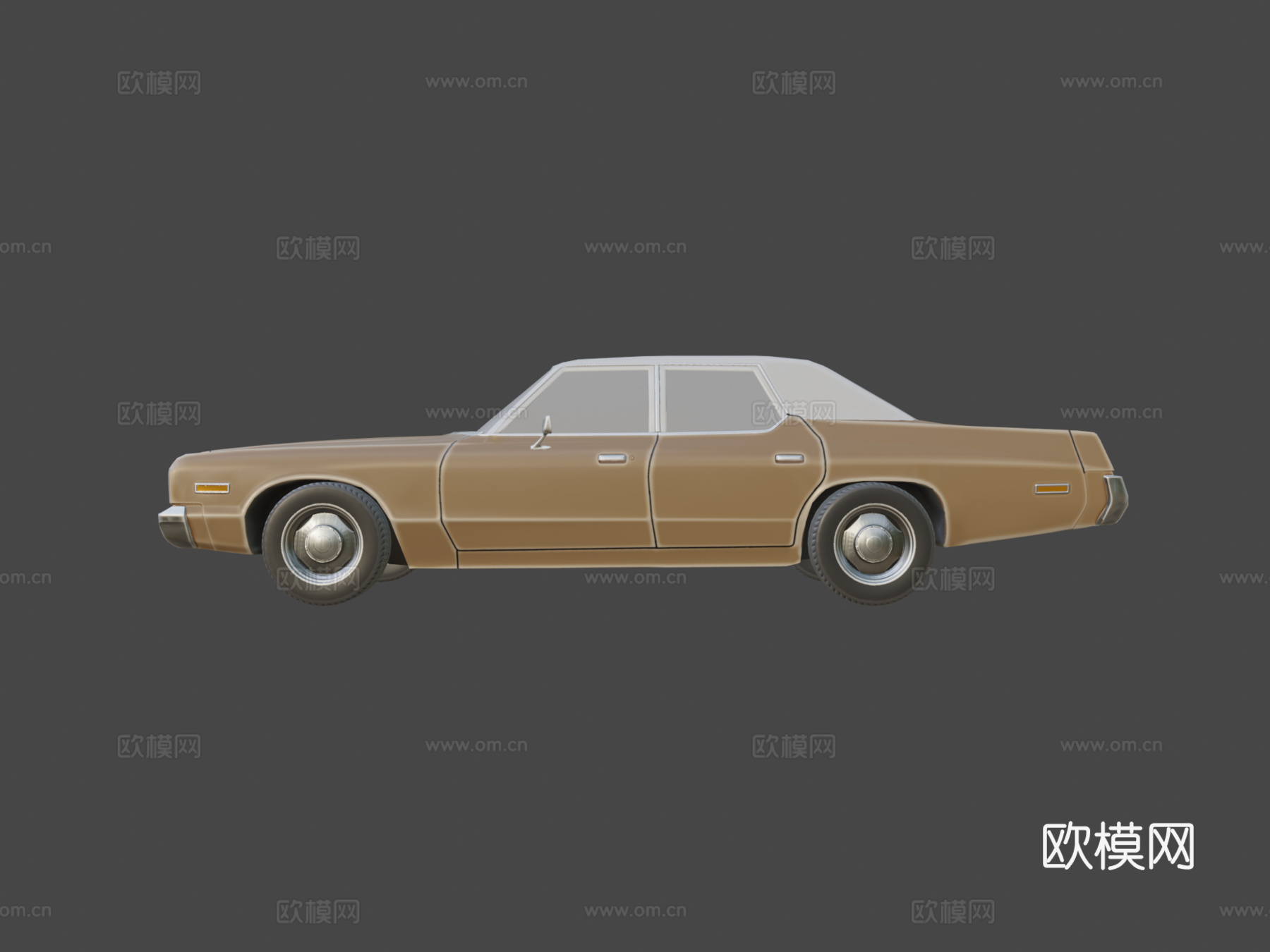低多边形汽车 道奇 摩纳哥 1974su模型