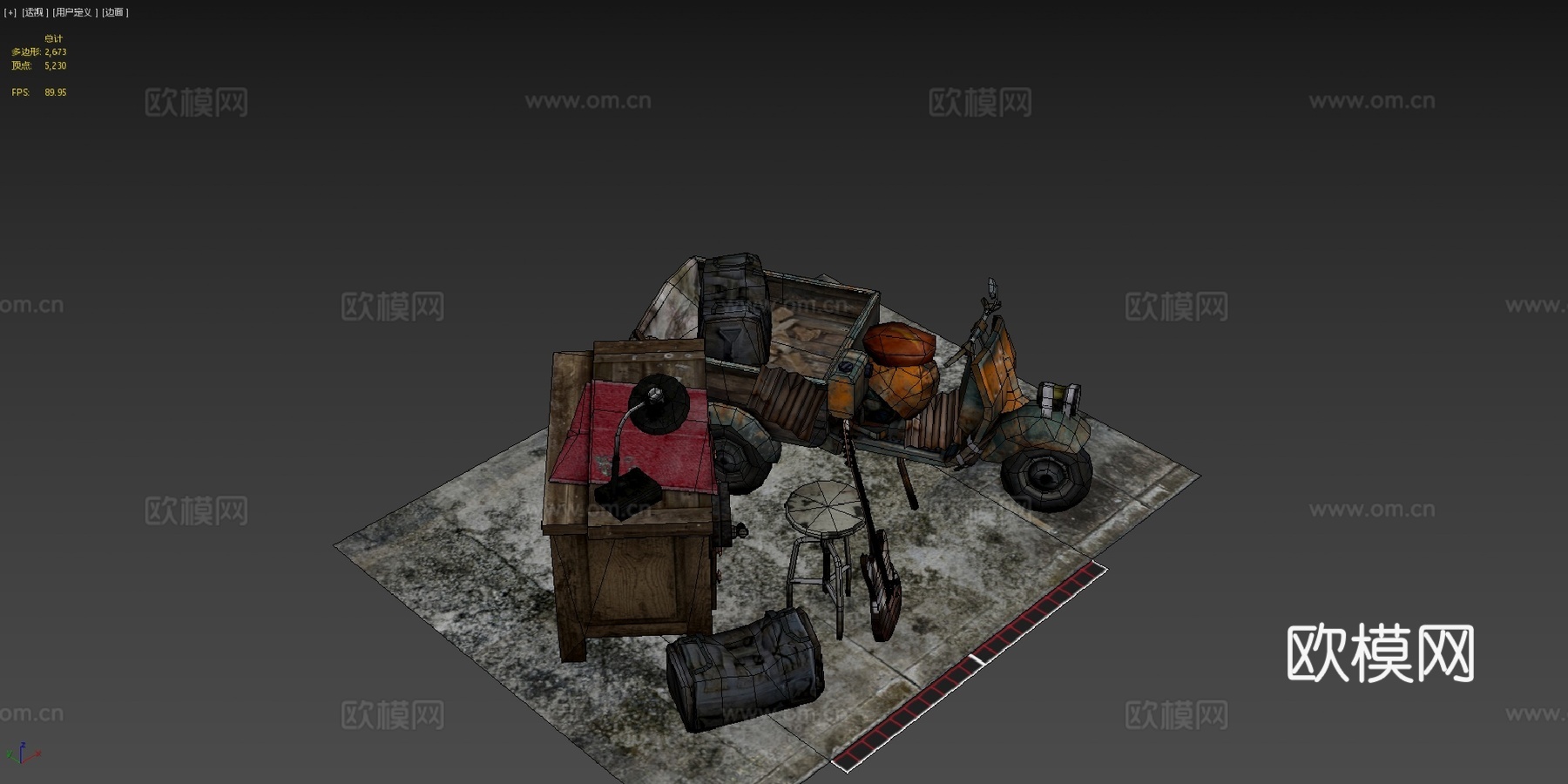 DAE 5 完成道具 锈生su模型