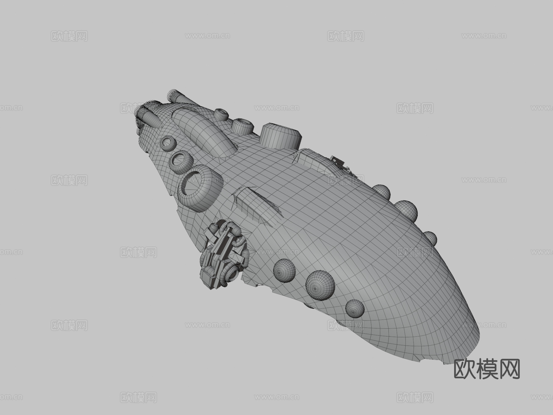 科幻飞船 WH0501 替代颜色su模型