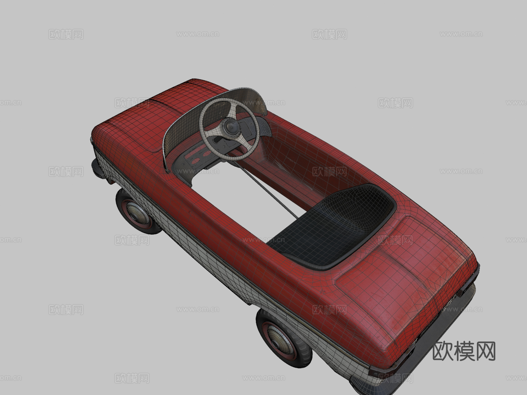 玩具车 高多边形模型su模型