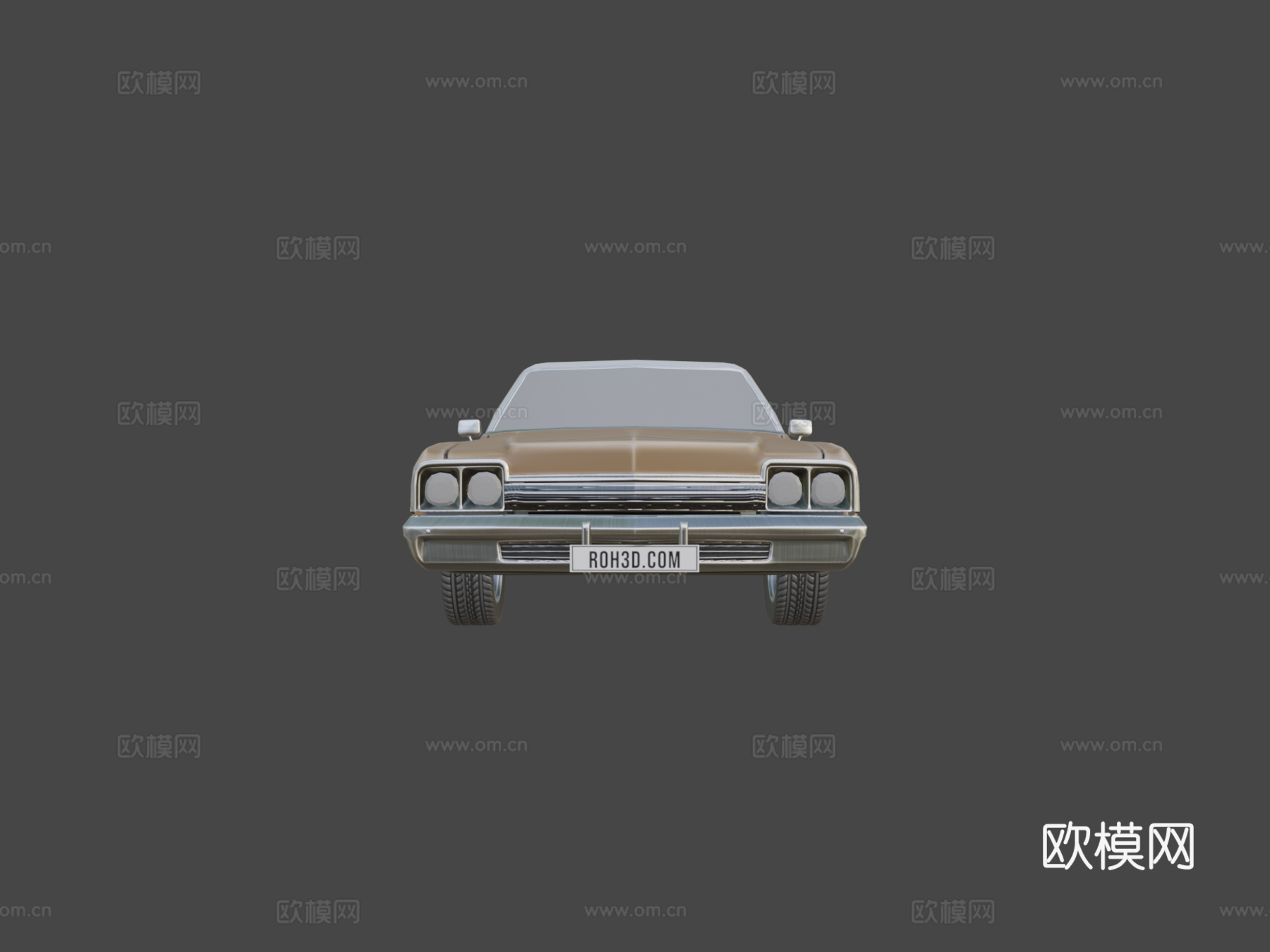 低多边形汽车 道奇 摩纳哥 1974su模型