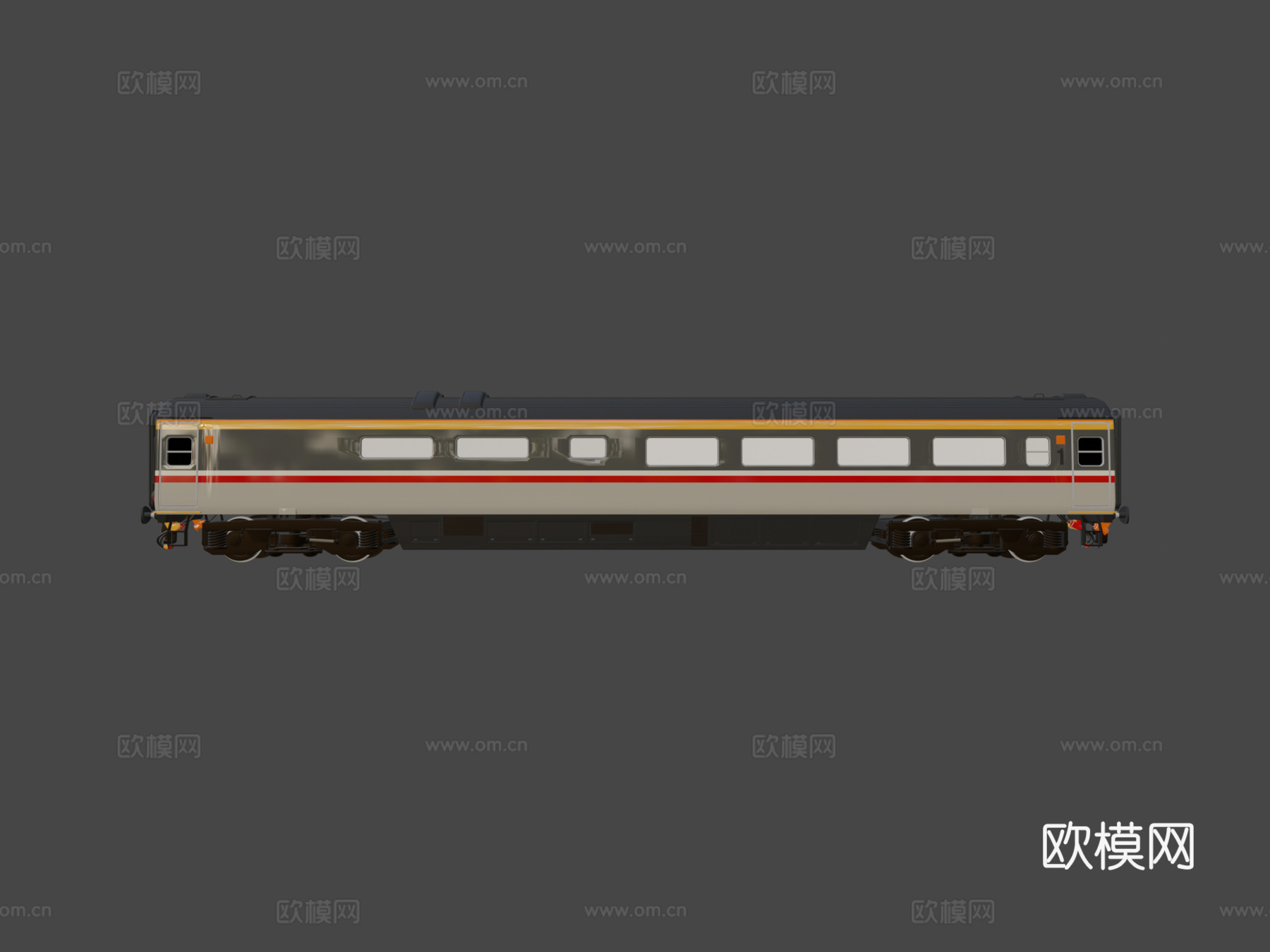 火车标记3英国铁路燕子涂装餐车su模型