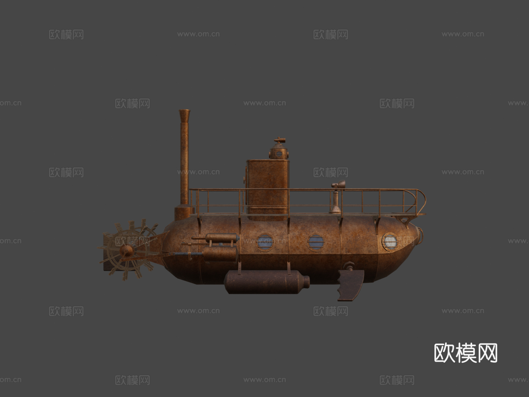 古代潜艇su模型