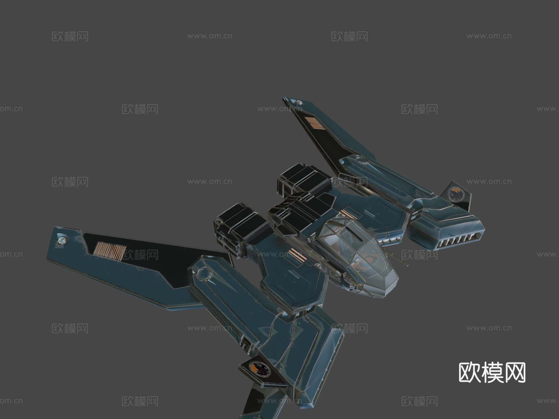 福尔肯德莱西太攀蛇Mk II动画机翼su模型