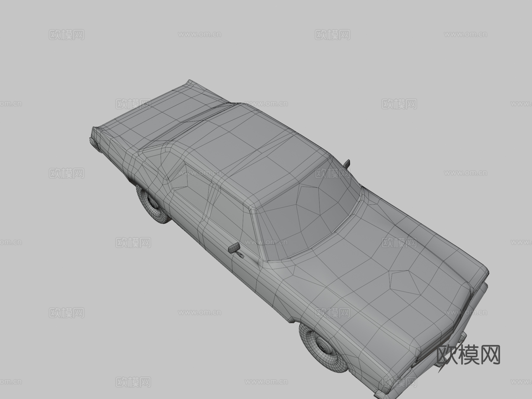 低多边形汽车 道奇 摩纳哥 1974su模型