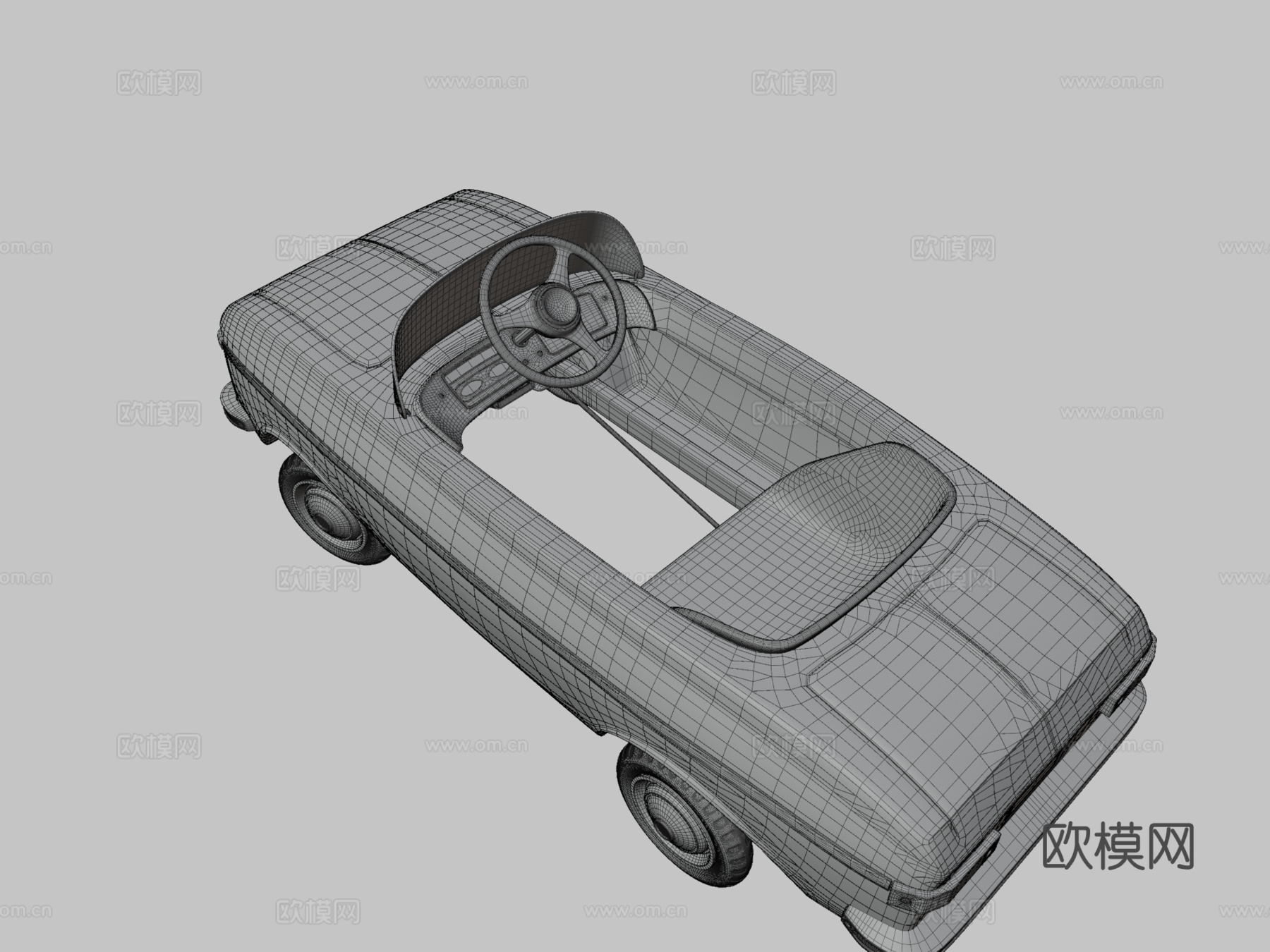 玩具车 高多边形模型su模型