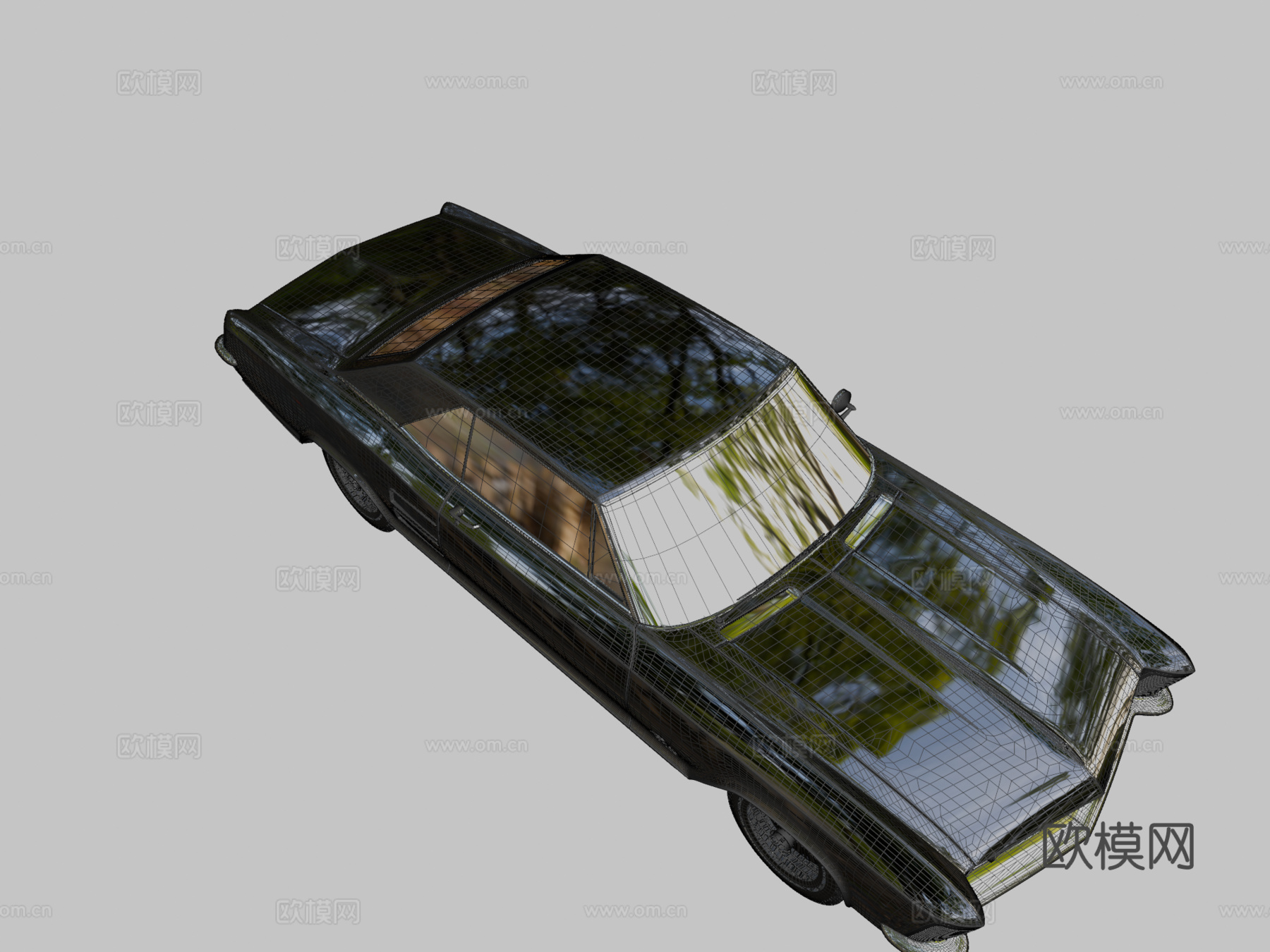 里维埃拉 黑色 钻机车 准备动画su模型