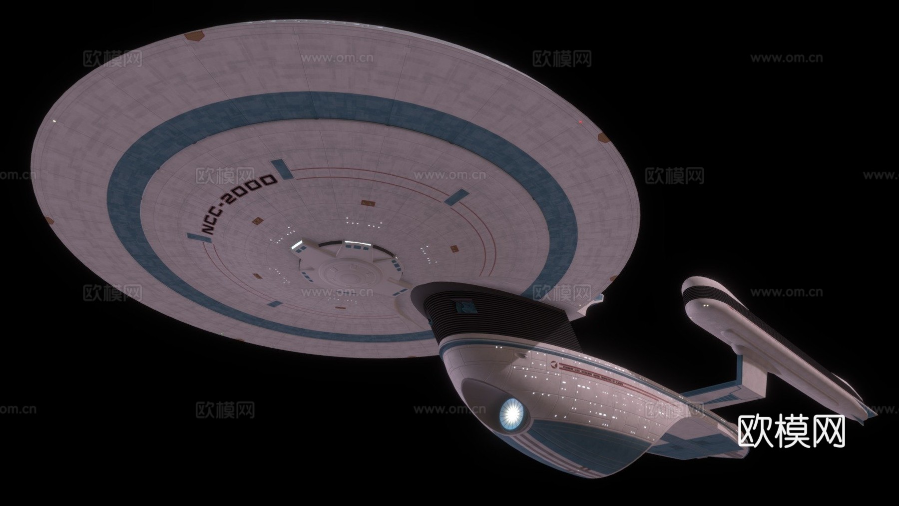美国星舰 卓越号 NCC2000 变体 V2su模型