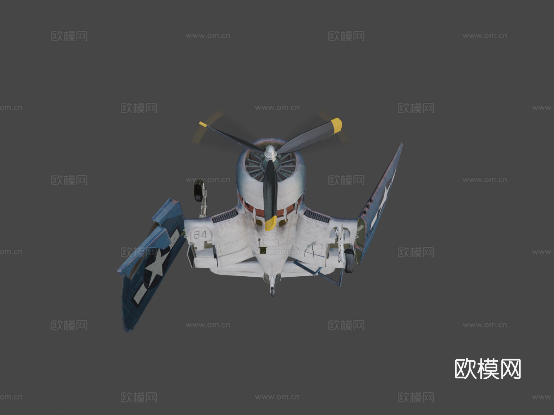 沃特F4U海盗式战斗机su模型