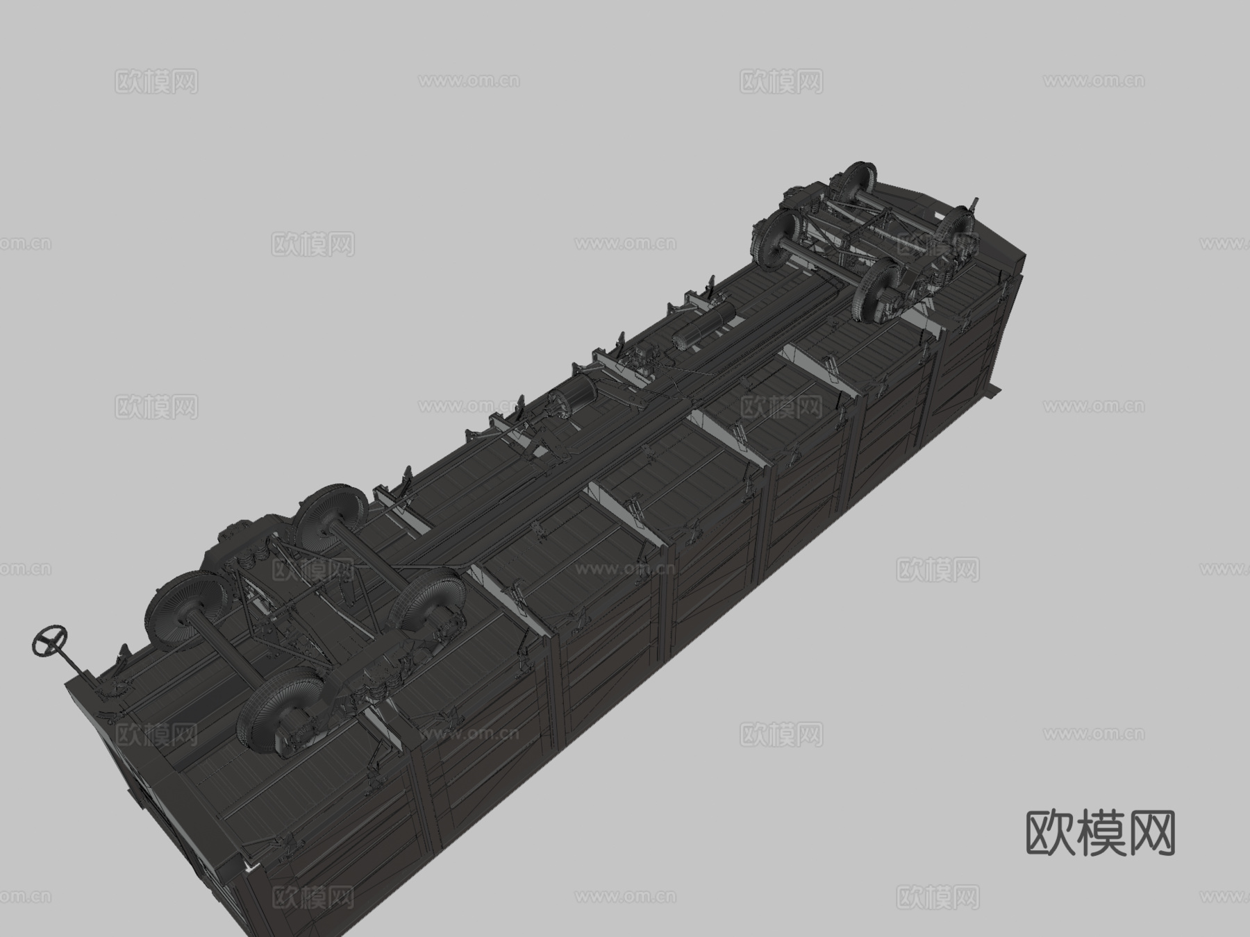 带舱口马车su模型