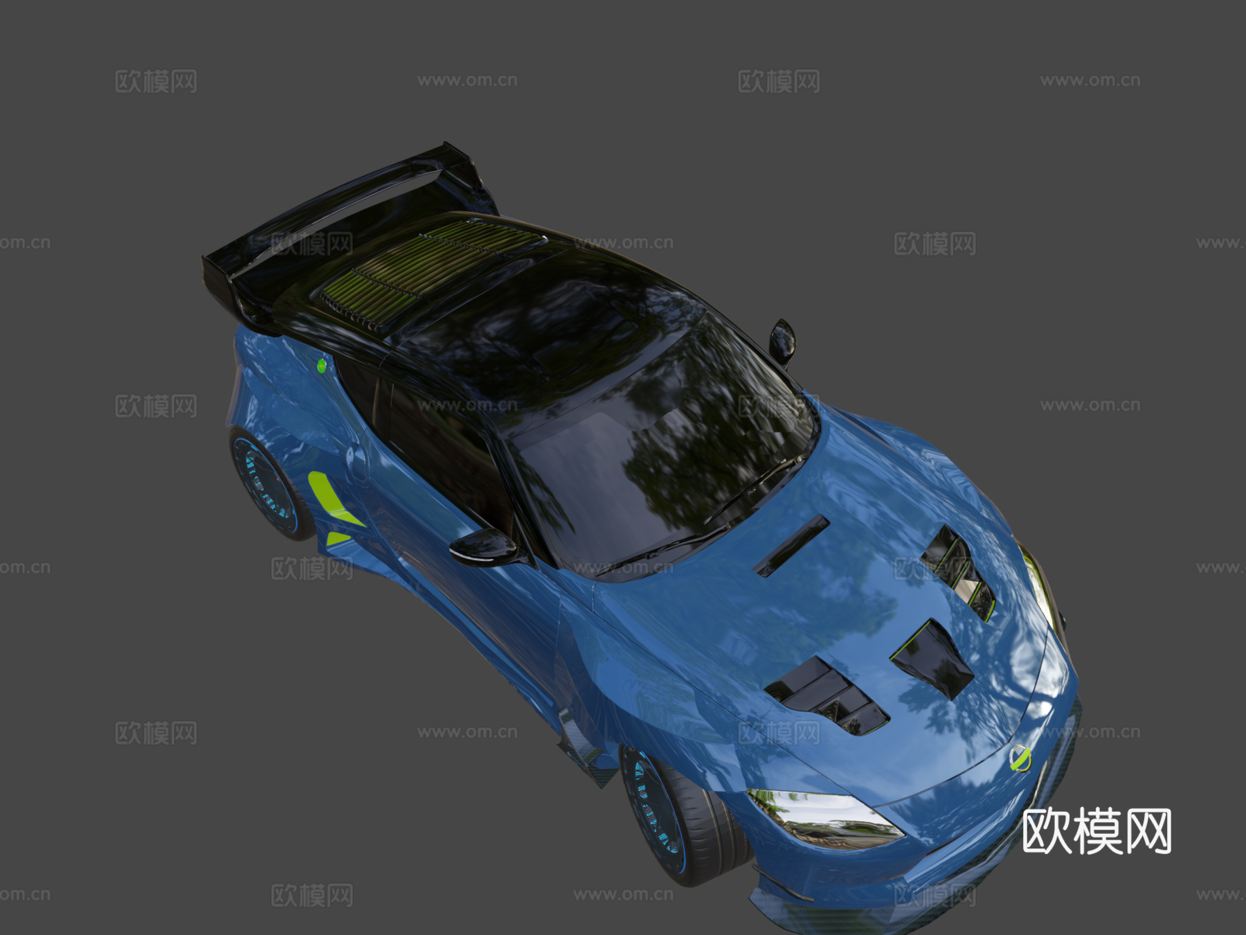 日产400Z火箭兔宽体套件su模型