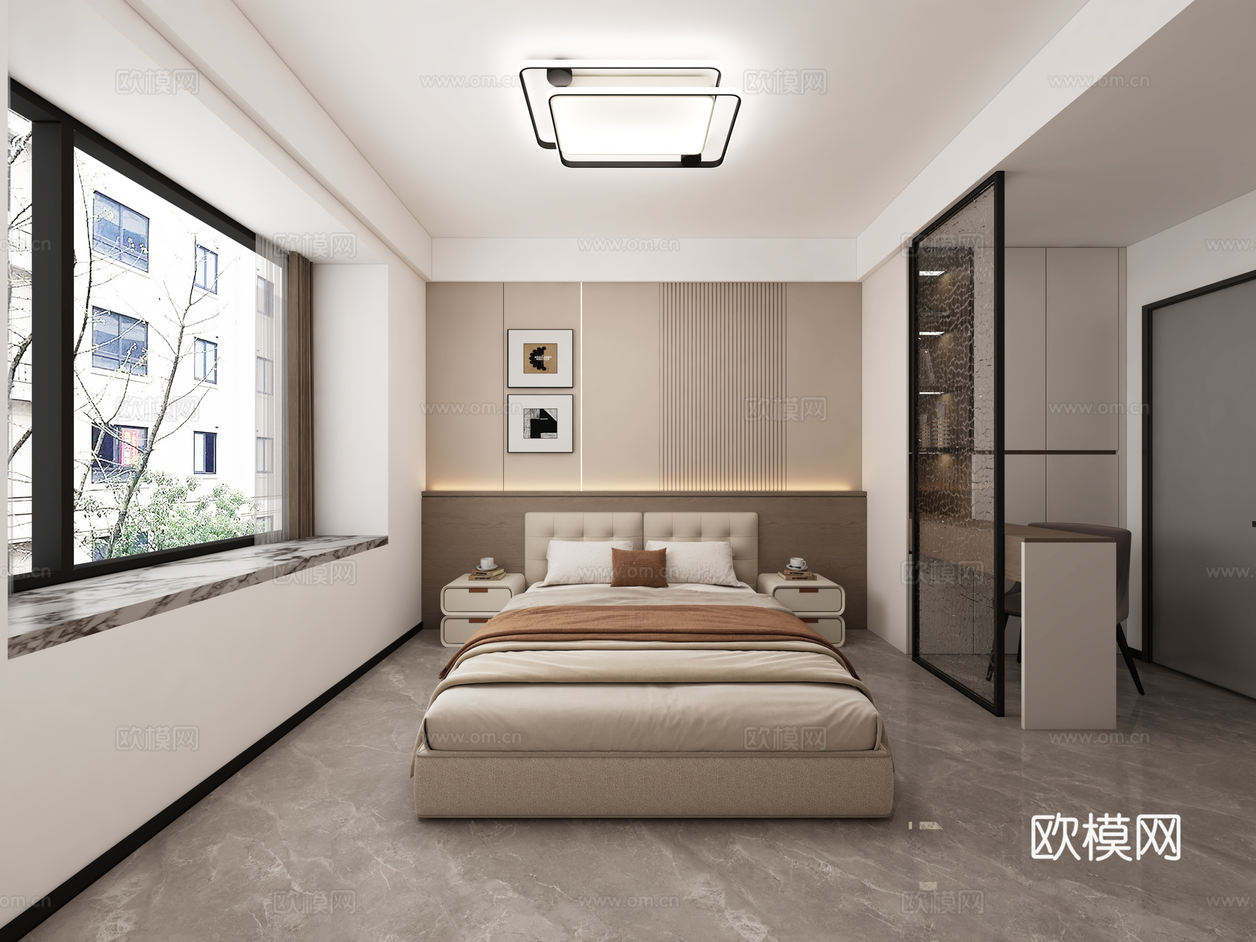 现代卧室3d模型