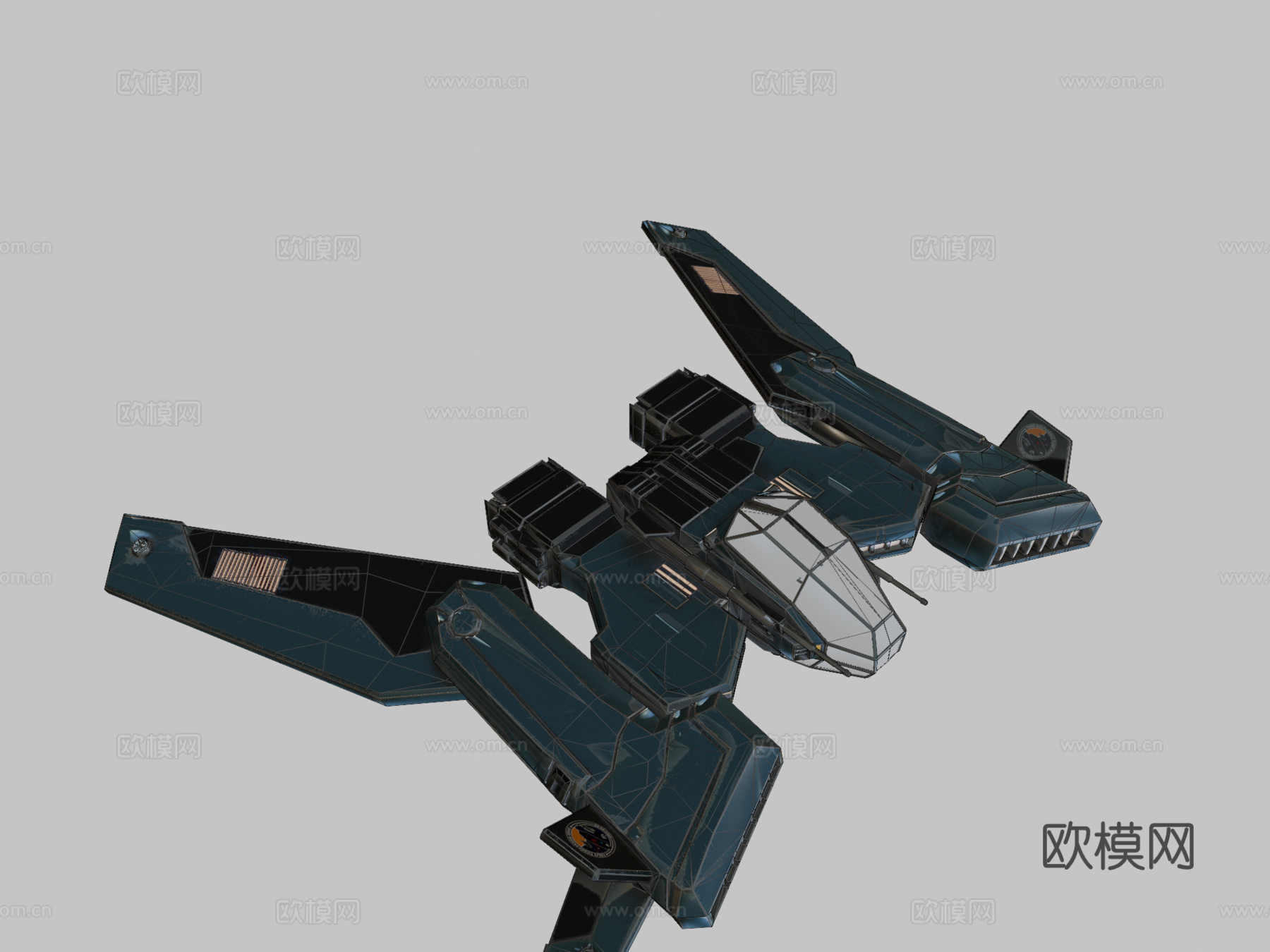 福尔肯德莱西太攀蛇Mk II动画机翼su模型