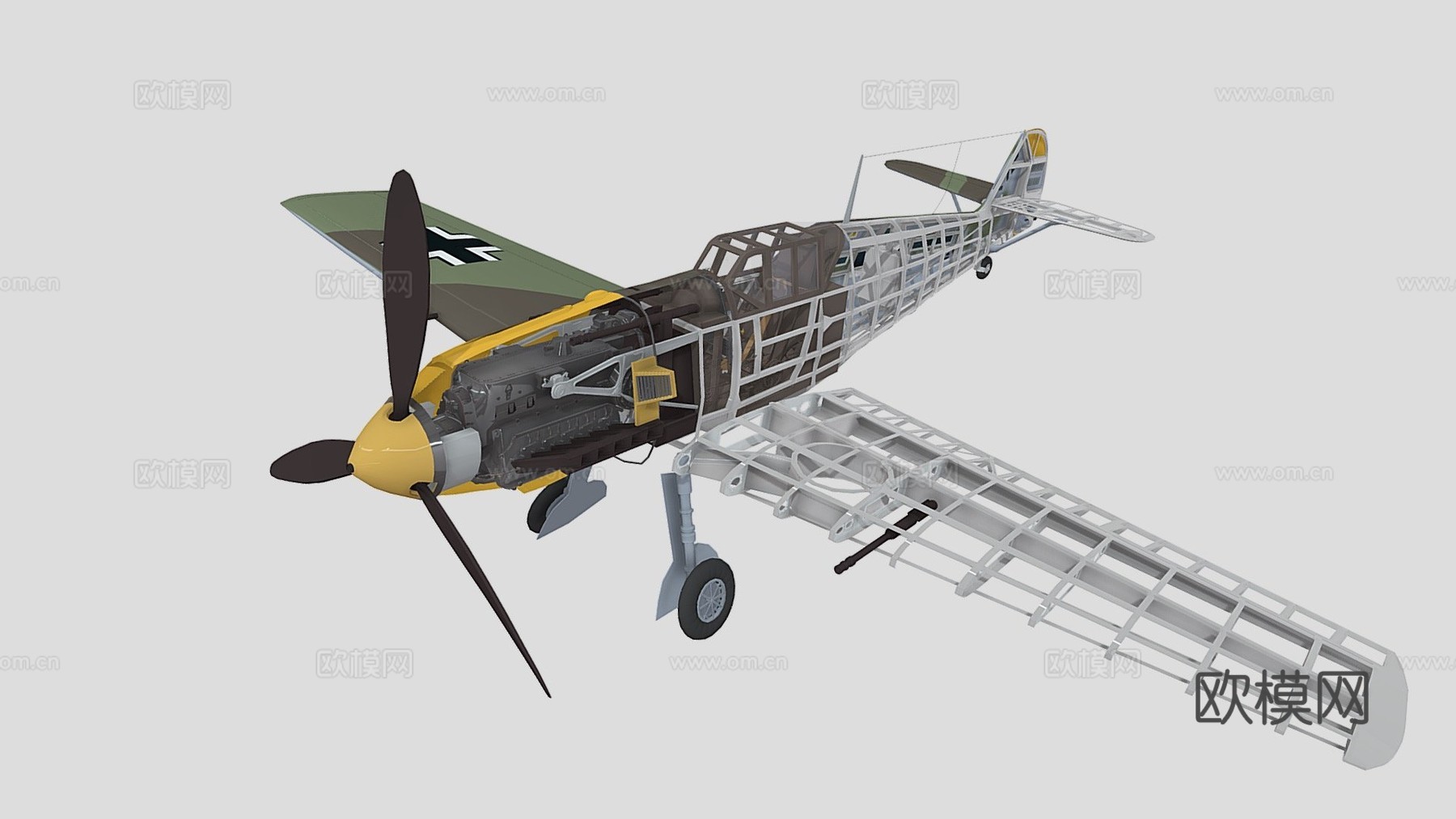 梅塞施密特 Bf 109 埃米尔 内饰su模型