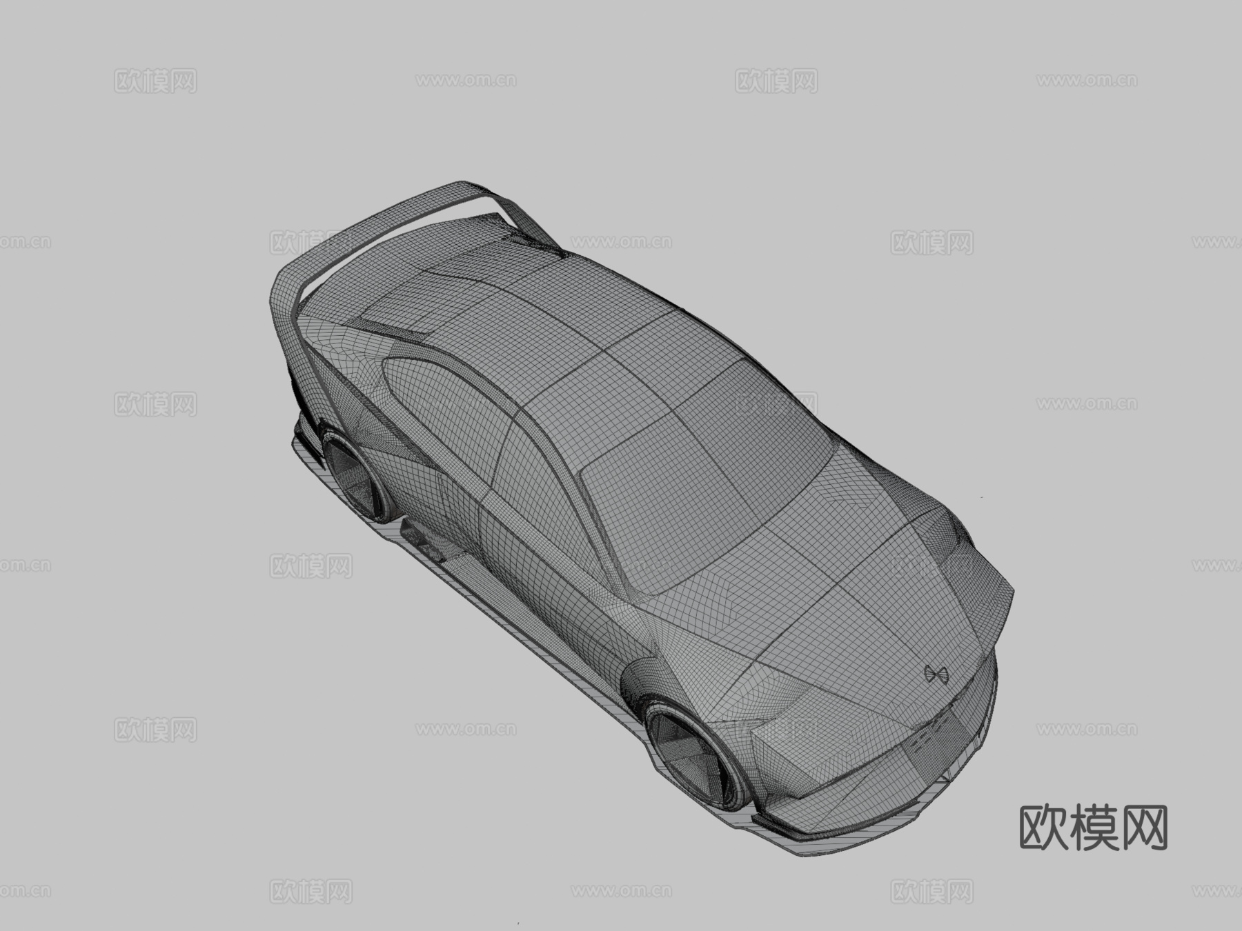 宝马赛车表面su模型