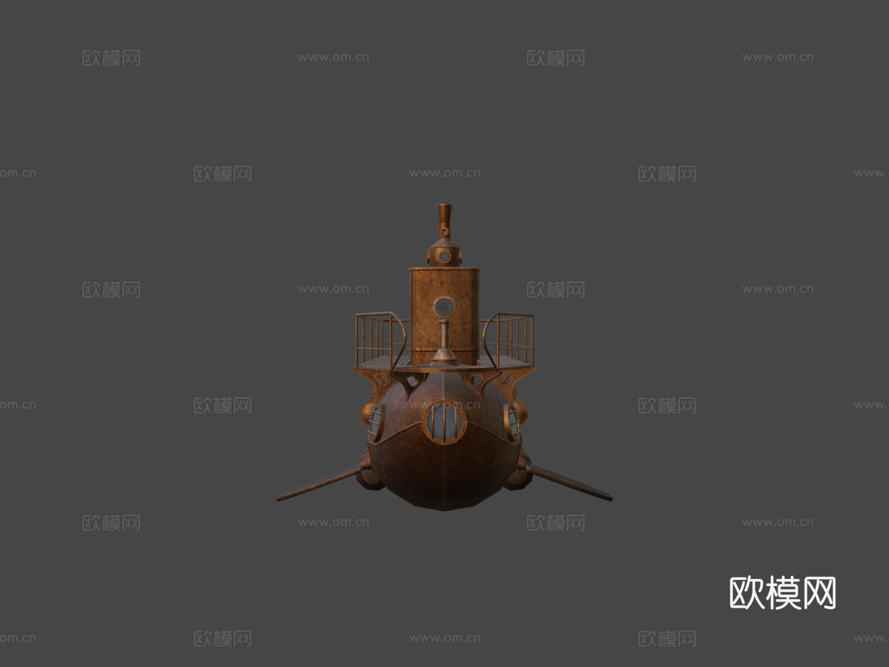 古代潜艇su模型