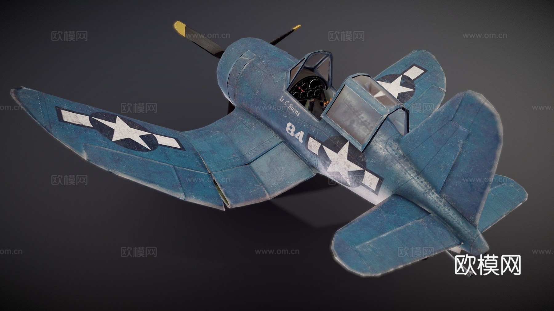 沃特F4U海盗式战斗机su模型