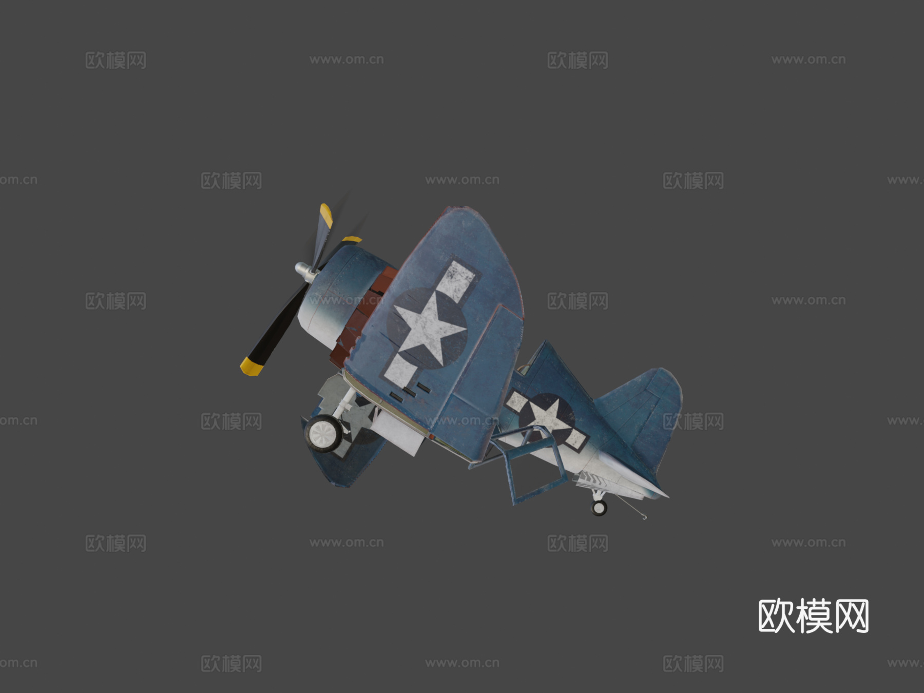 沃特F4U海盗式战斗机su模型