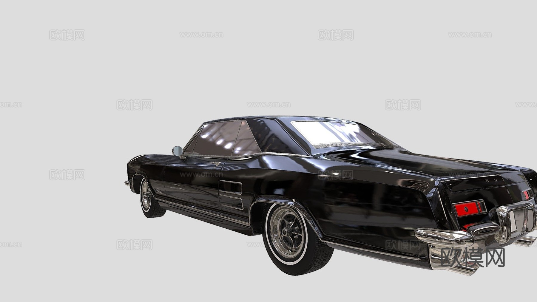 里维埃拉 黑色 钻机车 准备动画su模型