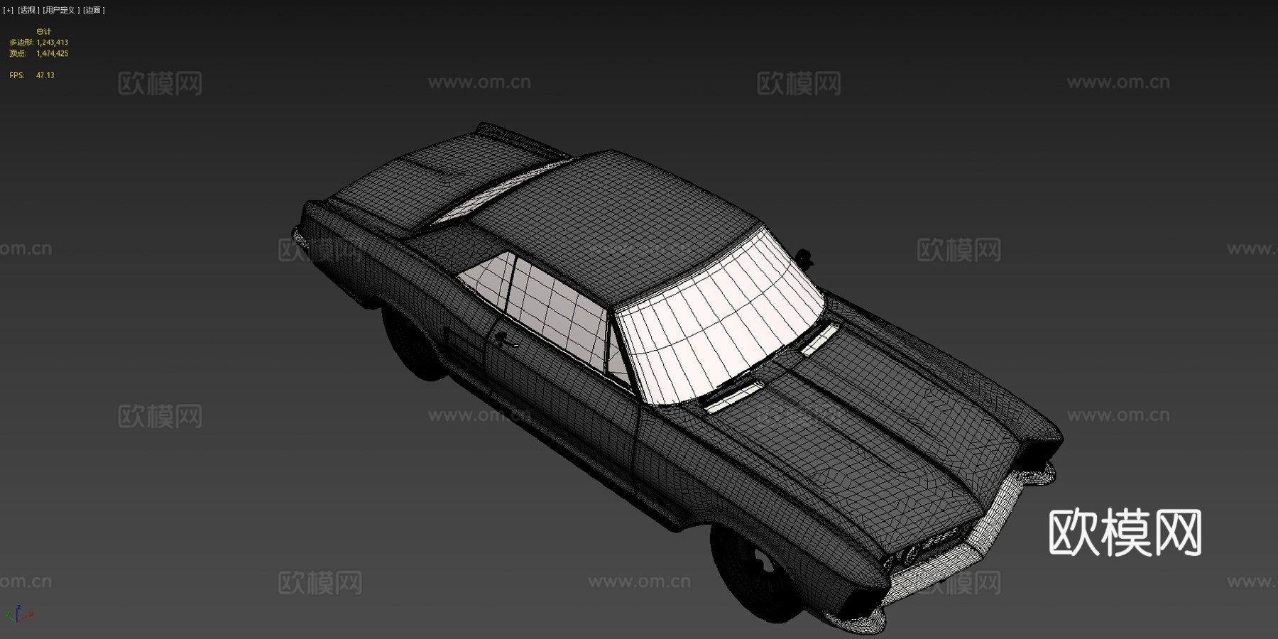 里维埃拉 黑色 钻机车 准备动画su模型