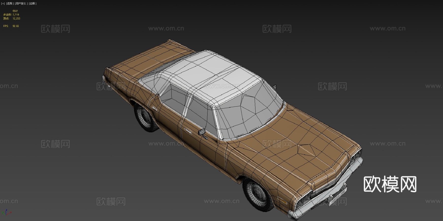 低多边形汽车 道奇 摩纳哥 1974su模型
