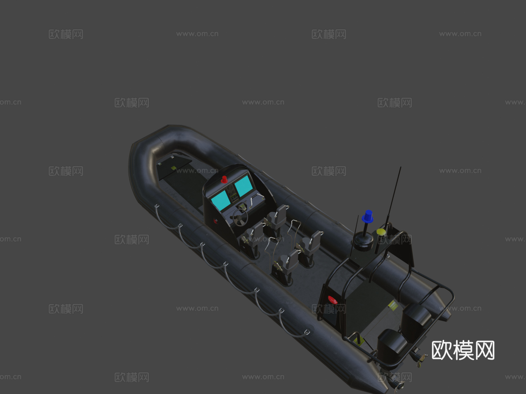 黄道带警用艇su模型