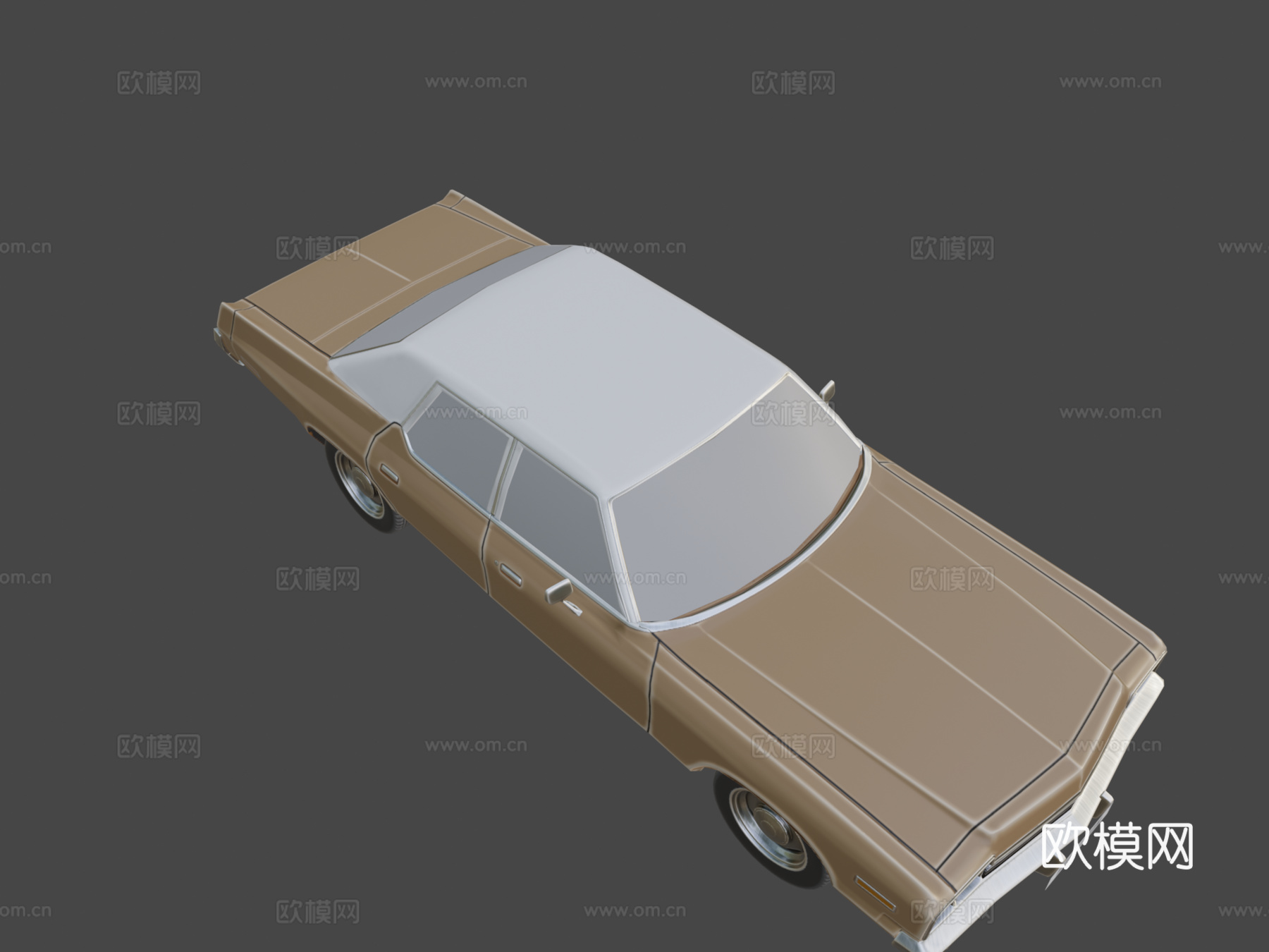 低多边形汽车 道奇 摩纳哥 1974su模型