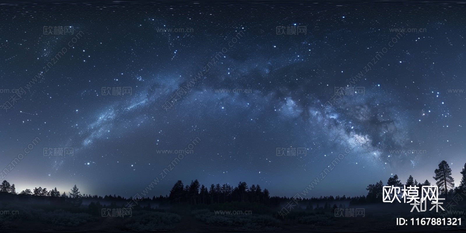 现代户外HDR 黄昏星空全景