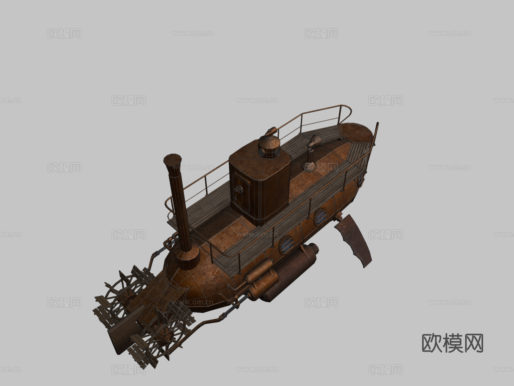 古代潜艇su模型