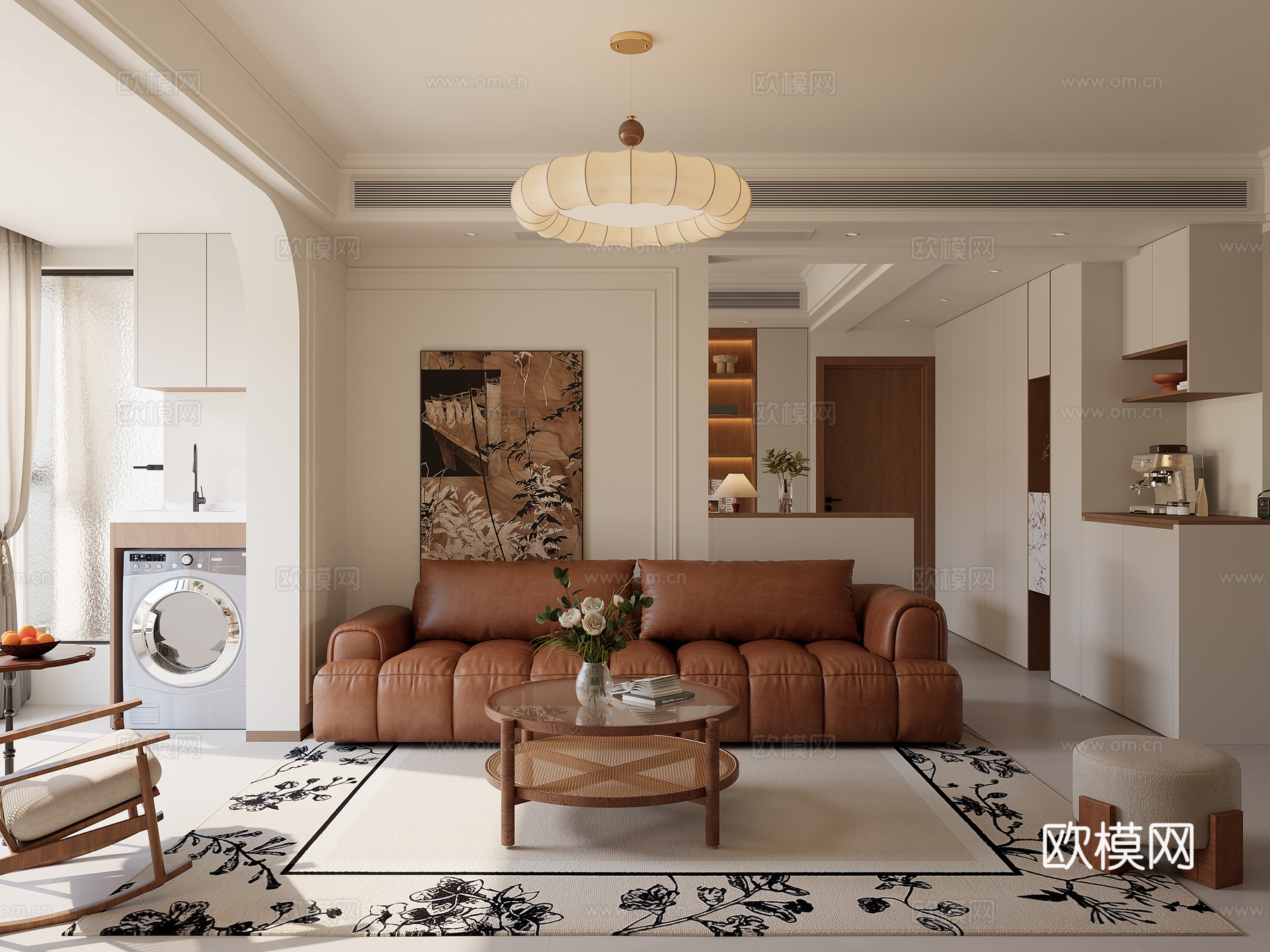 法式中古风客厅su模型