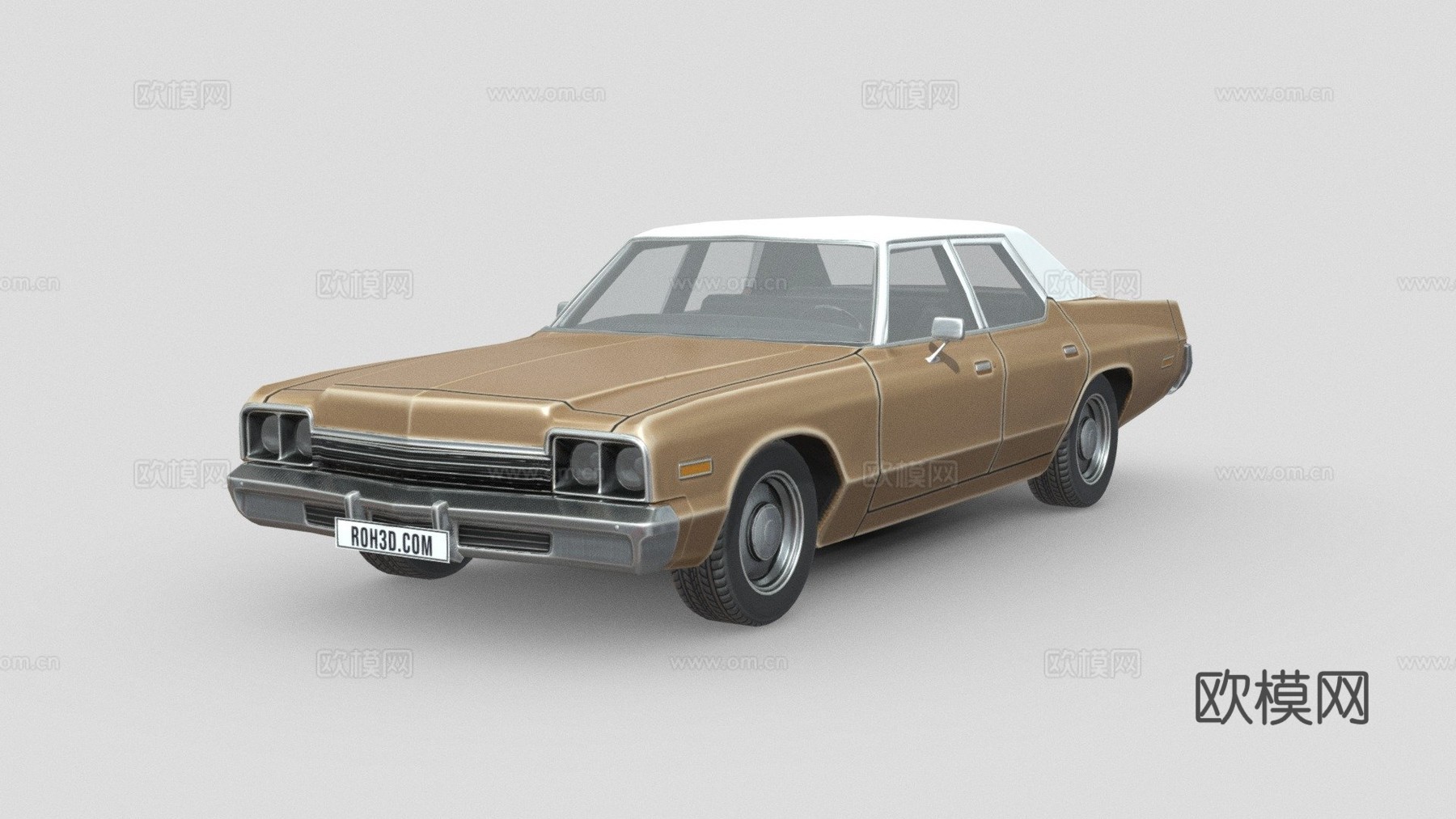 低多边形汽车 道奇 摩纳哥 1974su模型