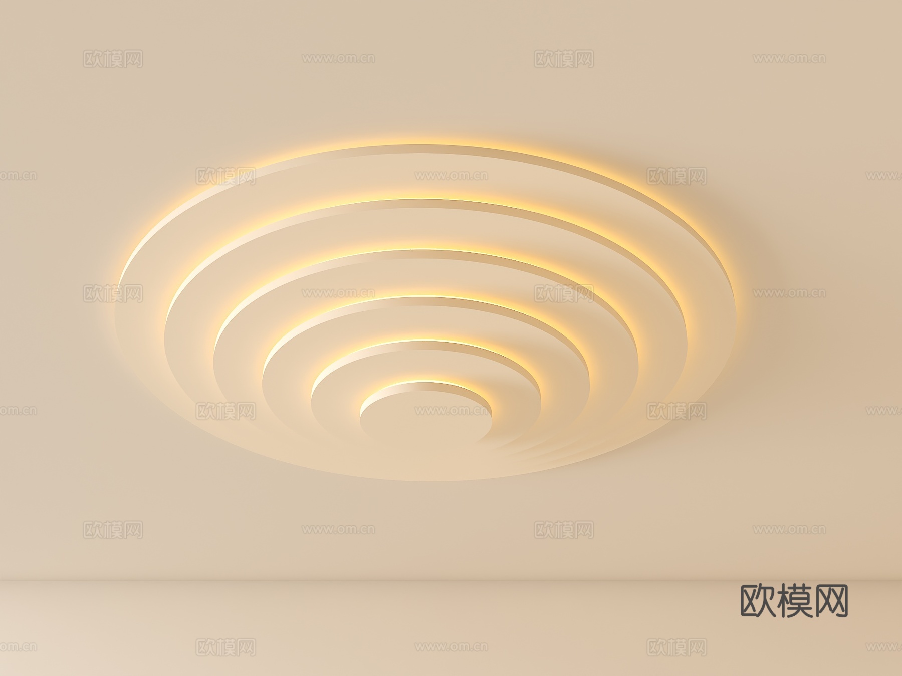 现代吸顶灯 圆形顶灯 奶油风吸顶灯 宅寂吸顶灯 吸顶灯 层叠3d模型下载