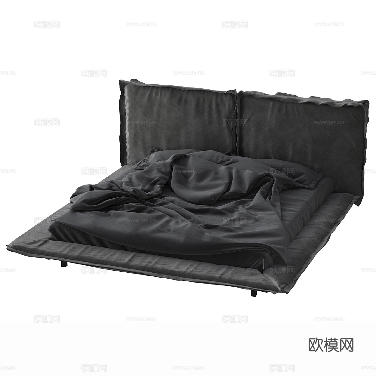 双人床3d模型下载