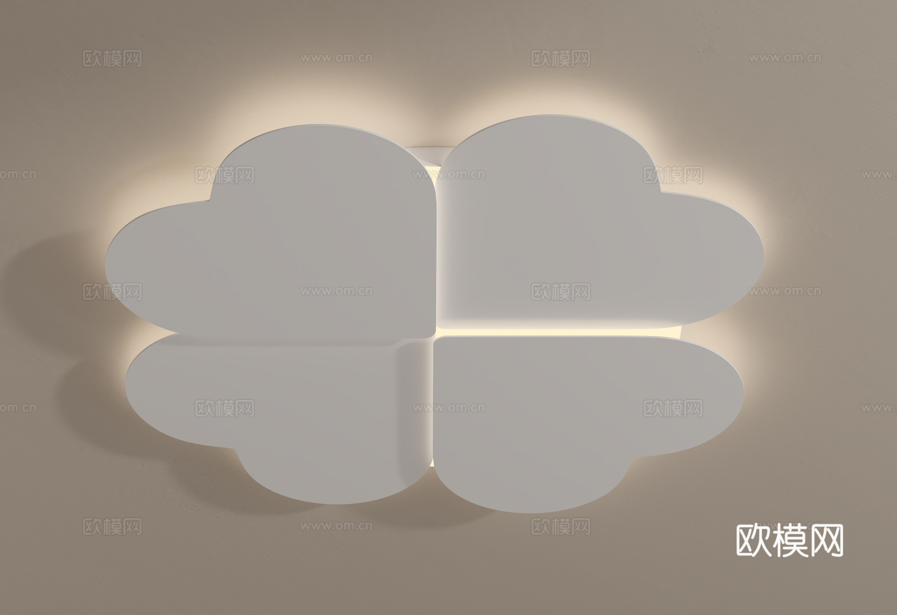 现代轻奢吸顶灯3d模型下载