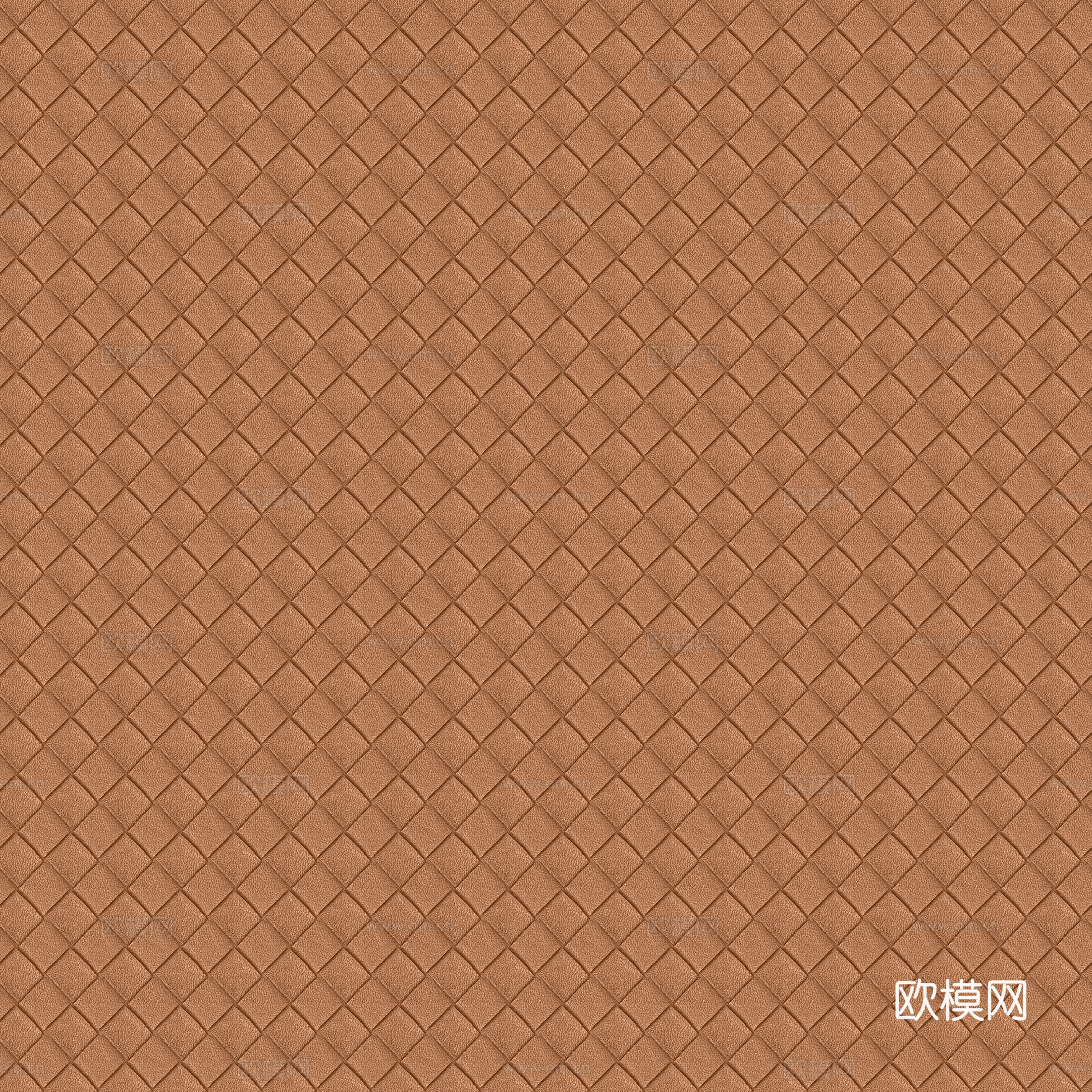现代意式编织皮 无缝黄色编织皮革贴图下载