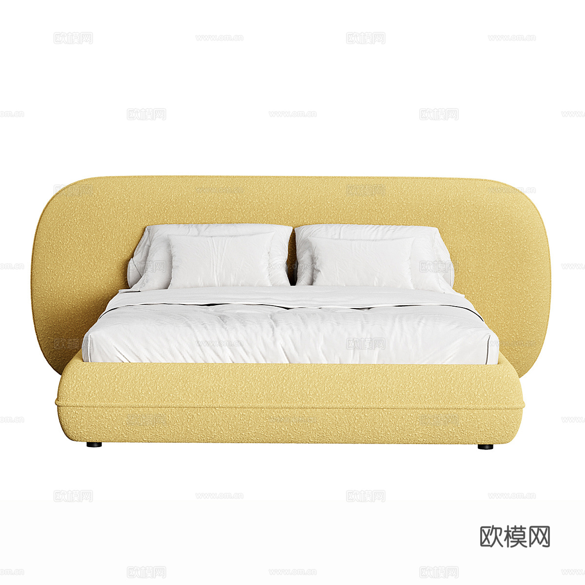 双人床3d模型下载