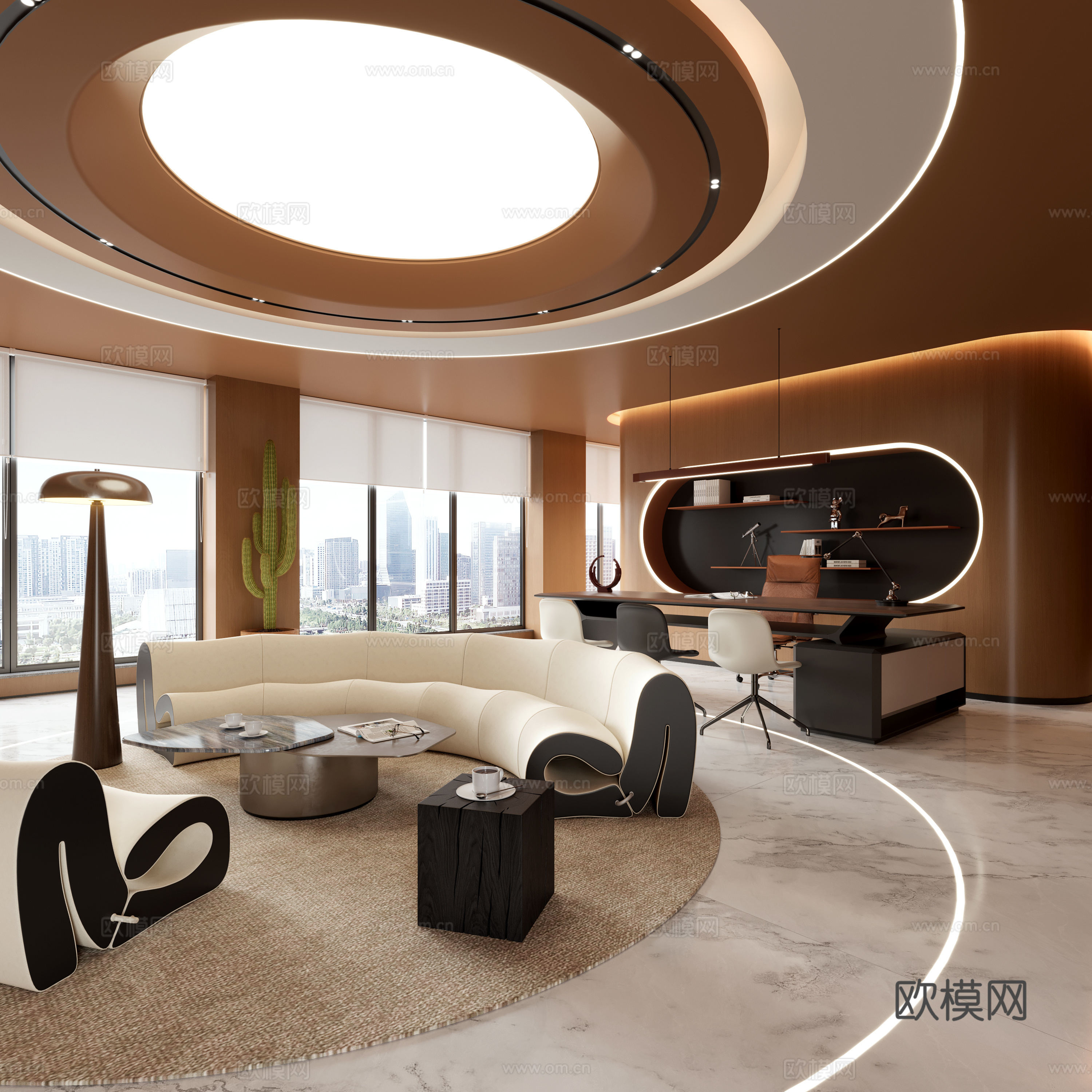经理办公室3d模型下载