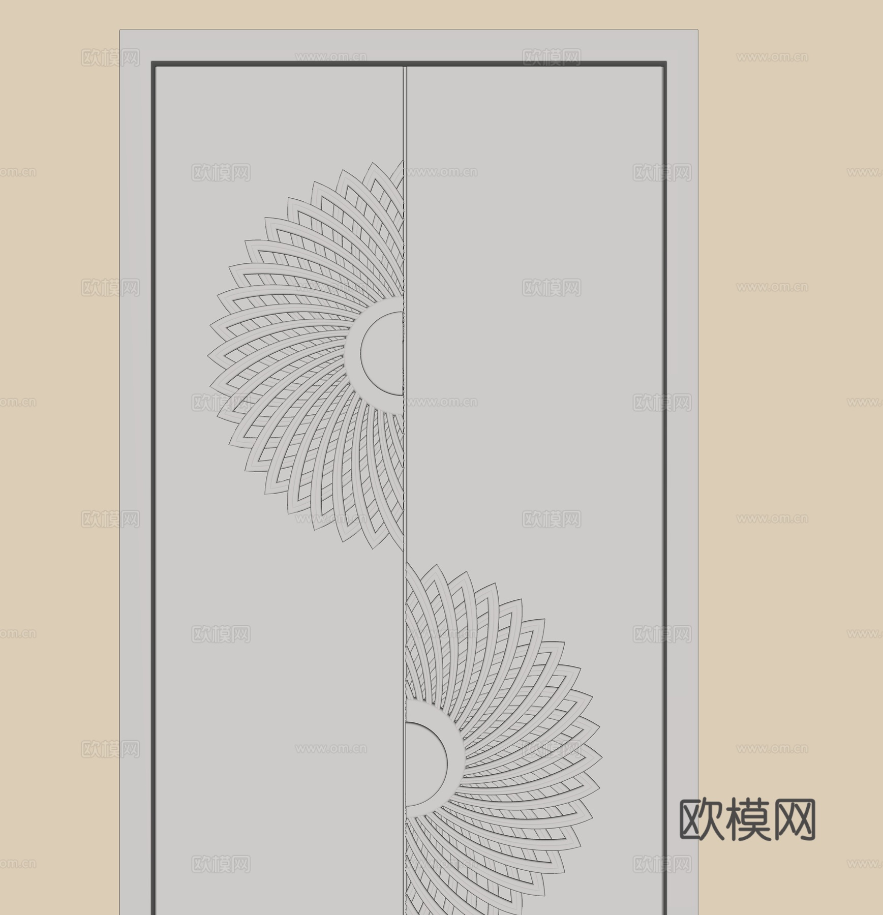 现代立体墙饰su模型