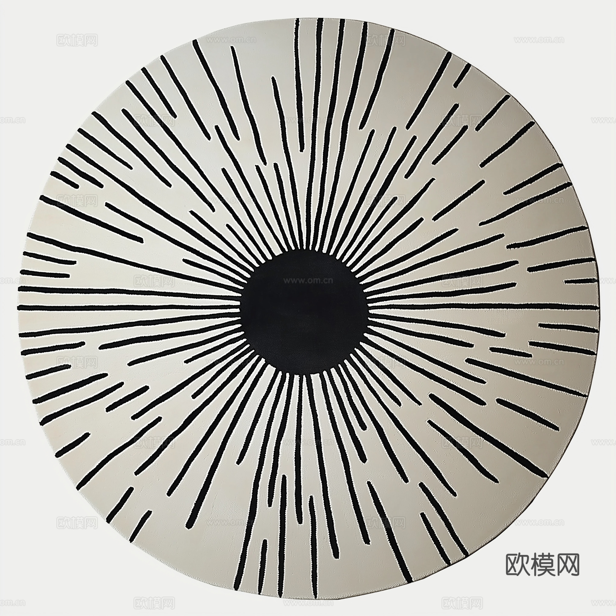 高清现代极简风格圆形地毯下载