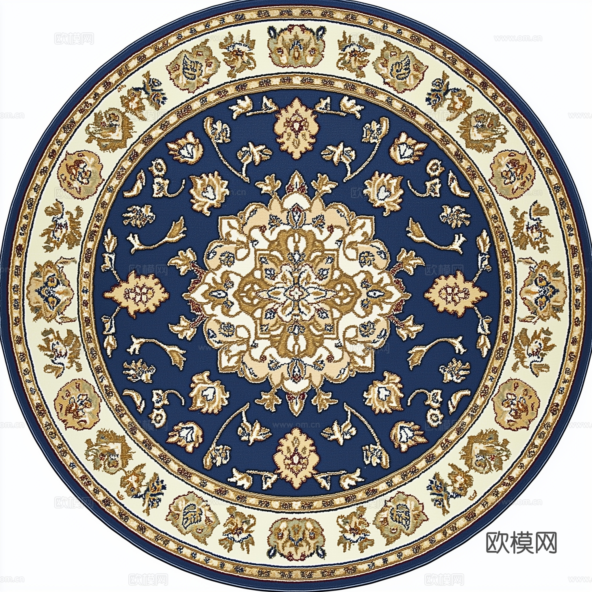 高清复古圆形地毯下载
