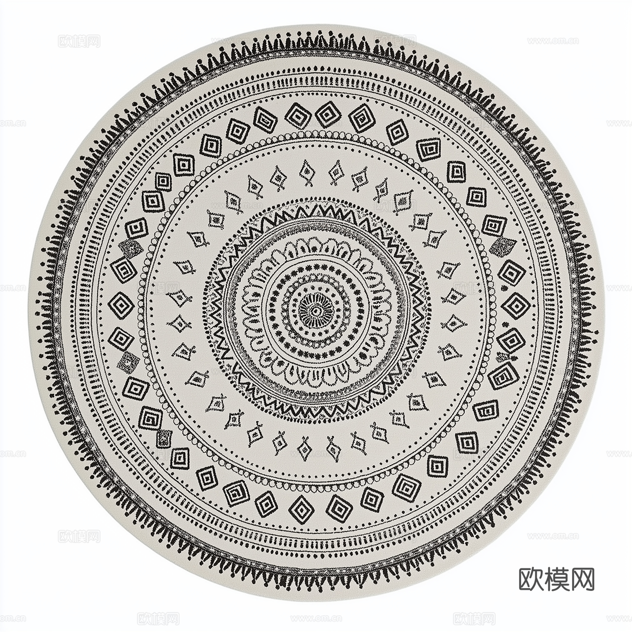 高清民族风格圆形地毯下载