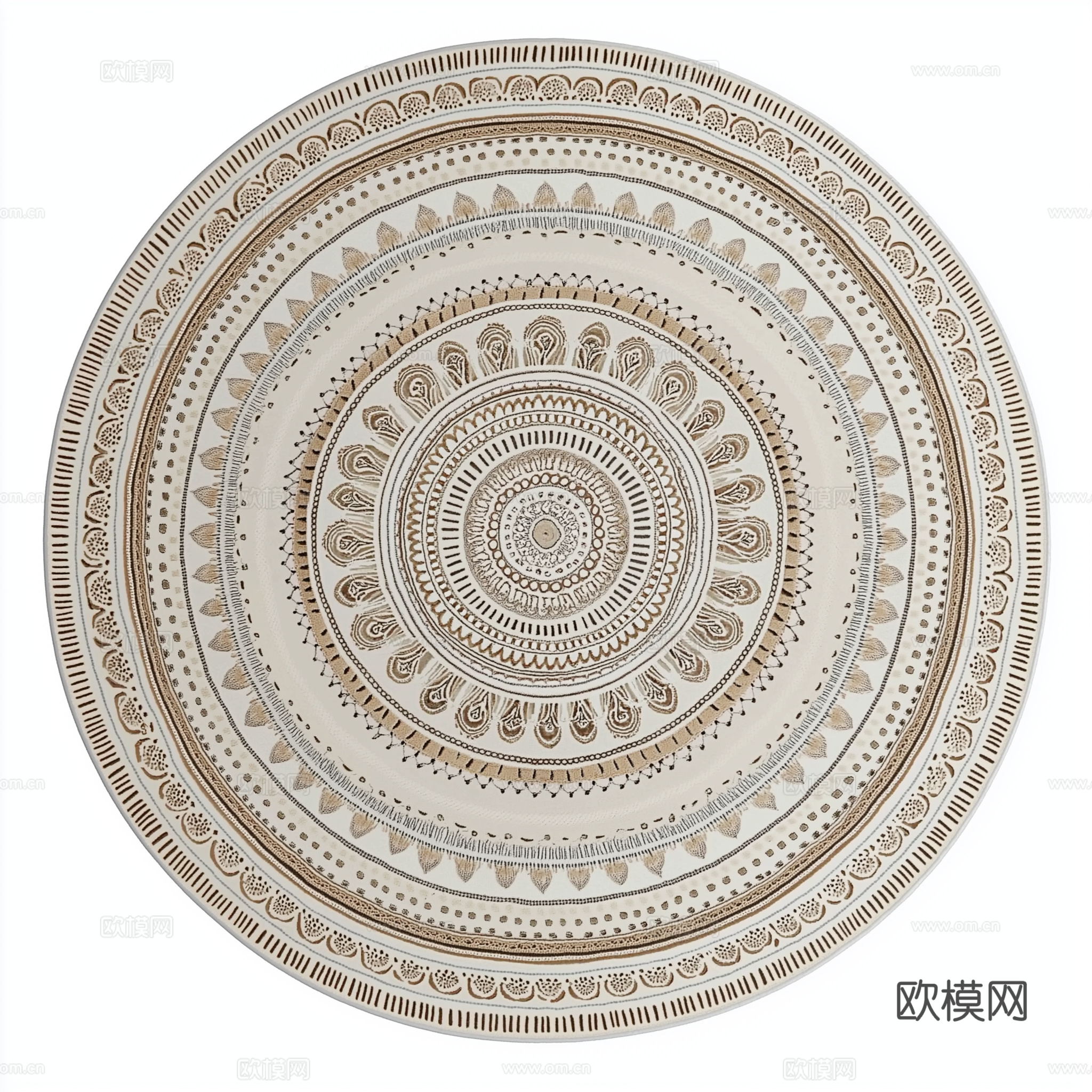 高清民族风格圆形地毯下载