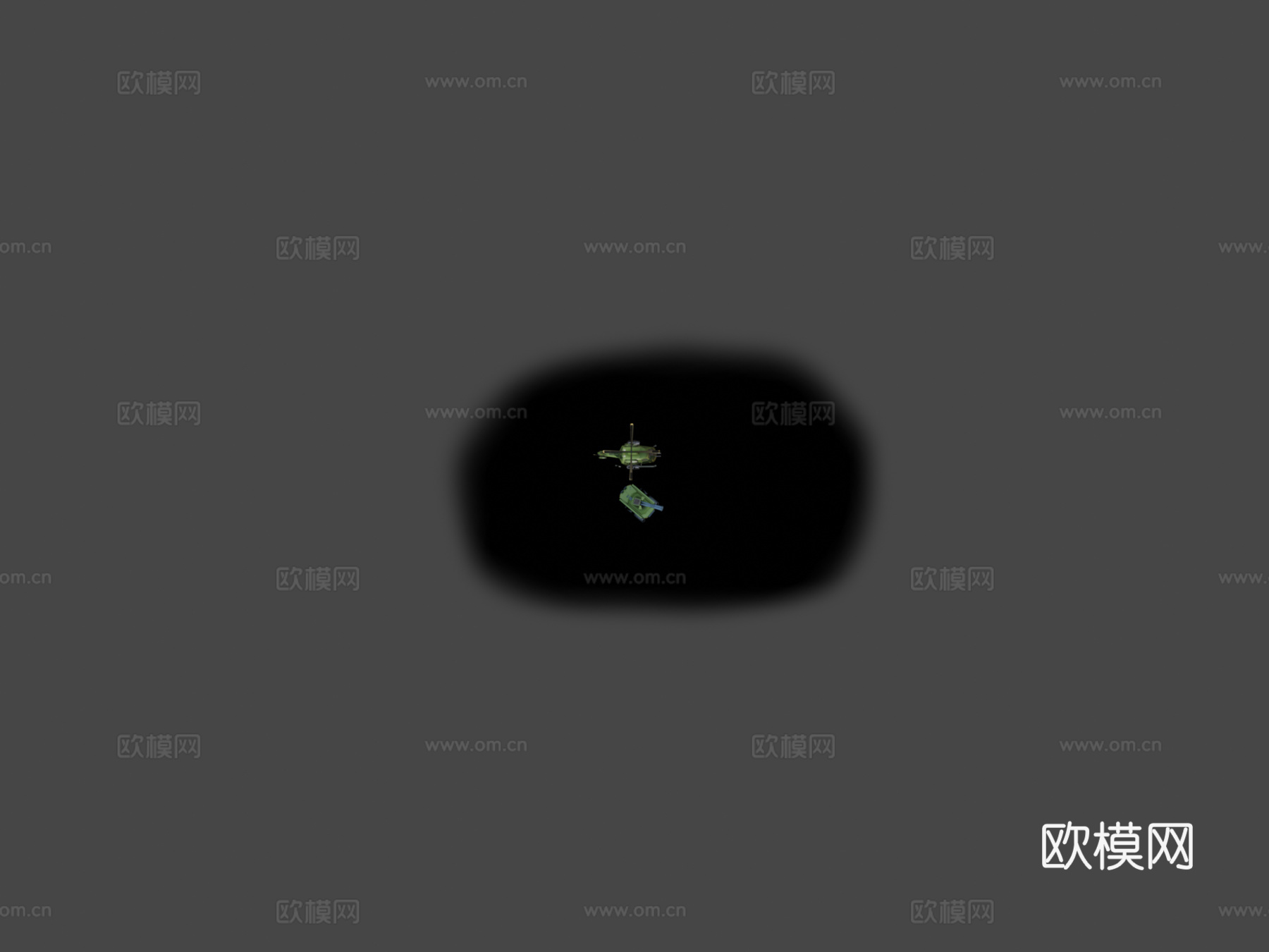 坦克和直升机su模型下载（渲染图7）