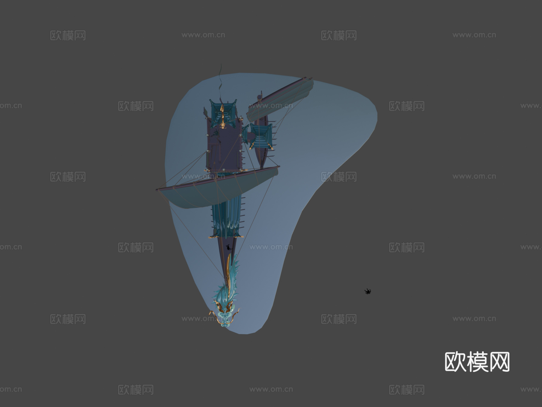 龙船su模型下载（渲染图8）