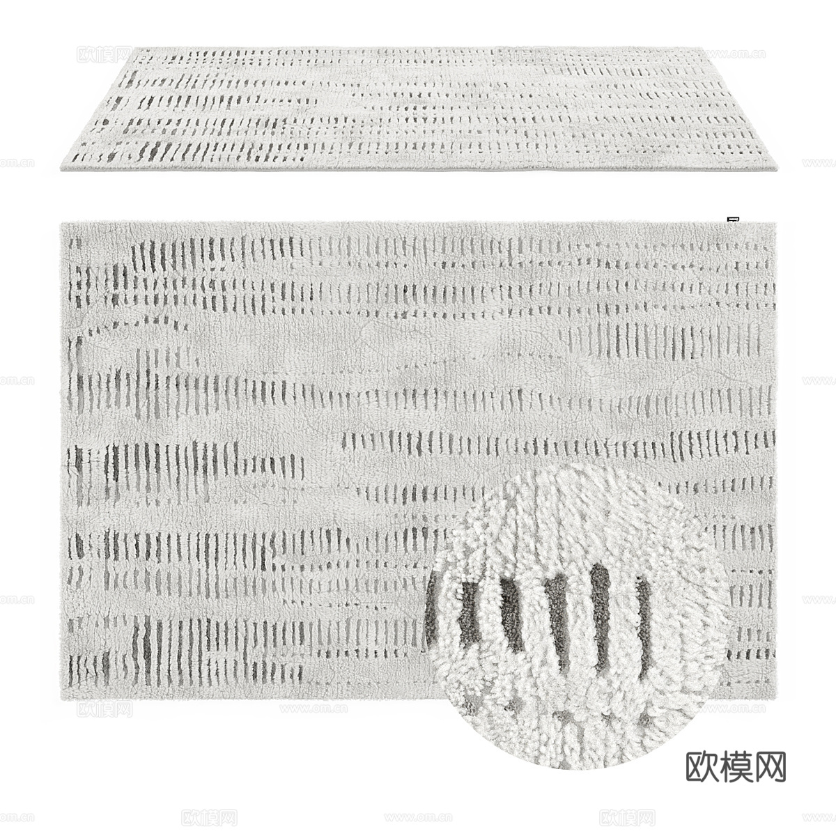 现代羊毛地毯3d模型