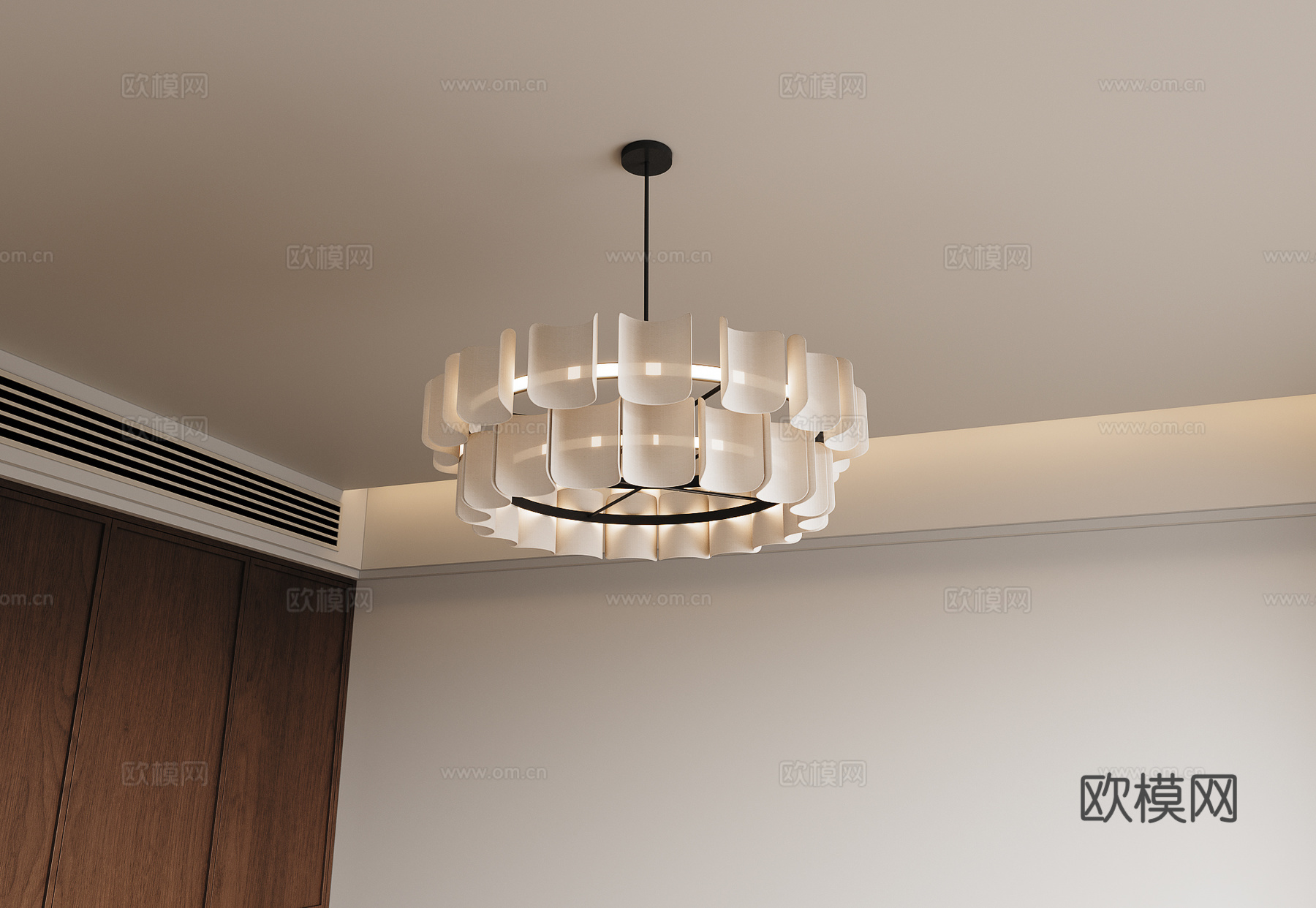 中古风吊灯3d模型下载